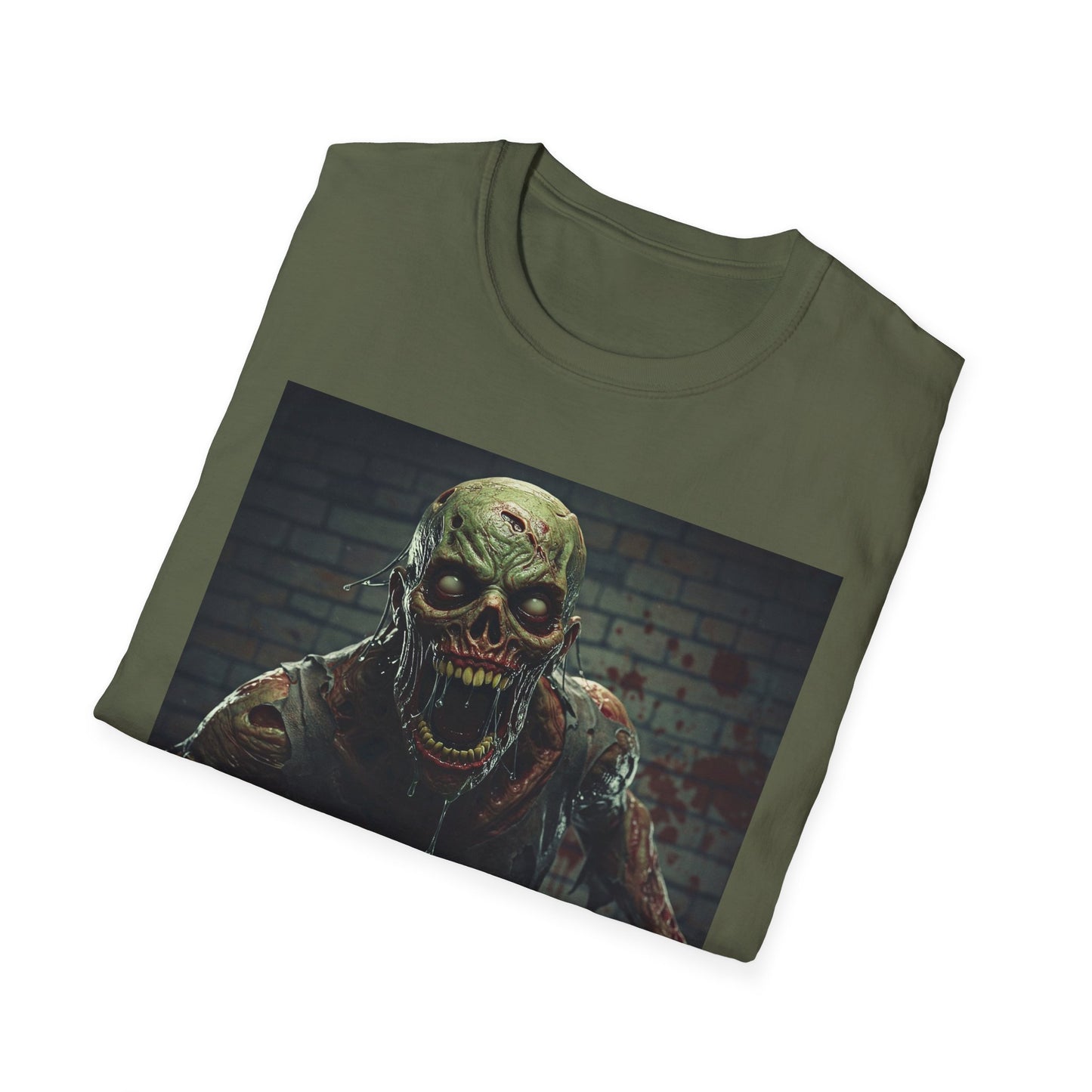 Apocalyptic Portrait Tee, bold, decaying zombie graphic