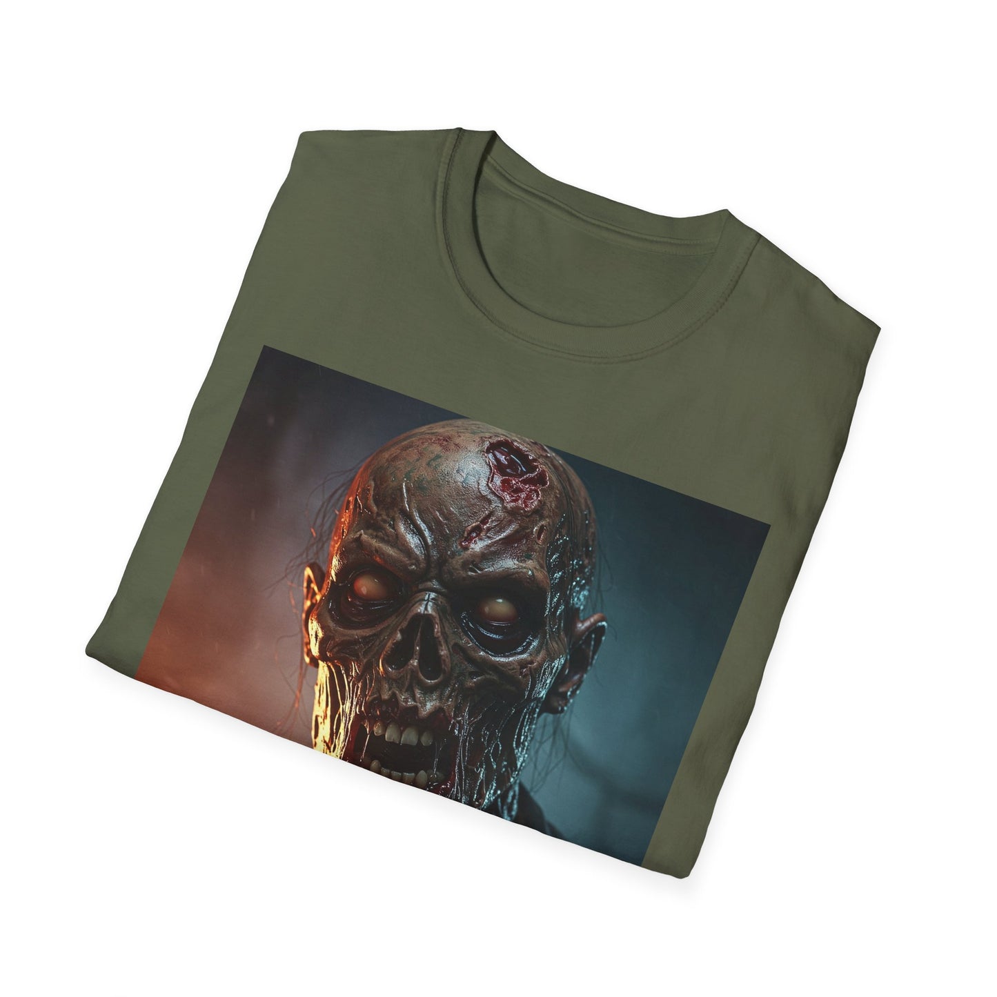 Apocalyptic Portrait Tee, bold, decaying zombie graphic