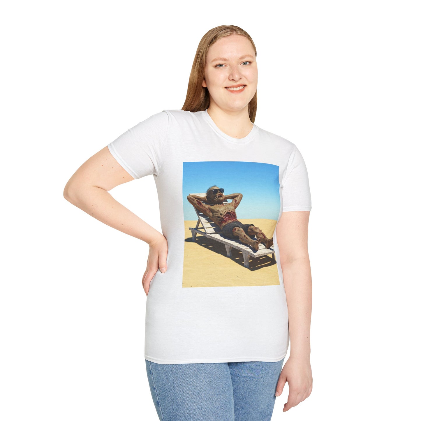 Relaxed Vibes Unisex Softstyle T-Shirt - Beach Chill Design