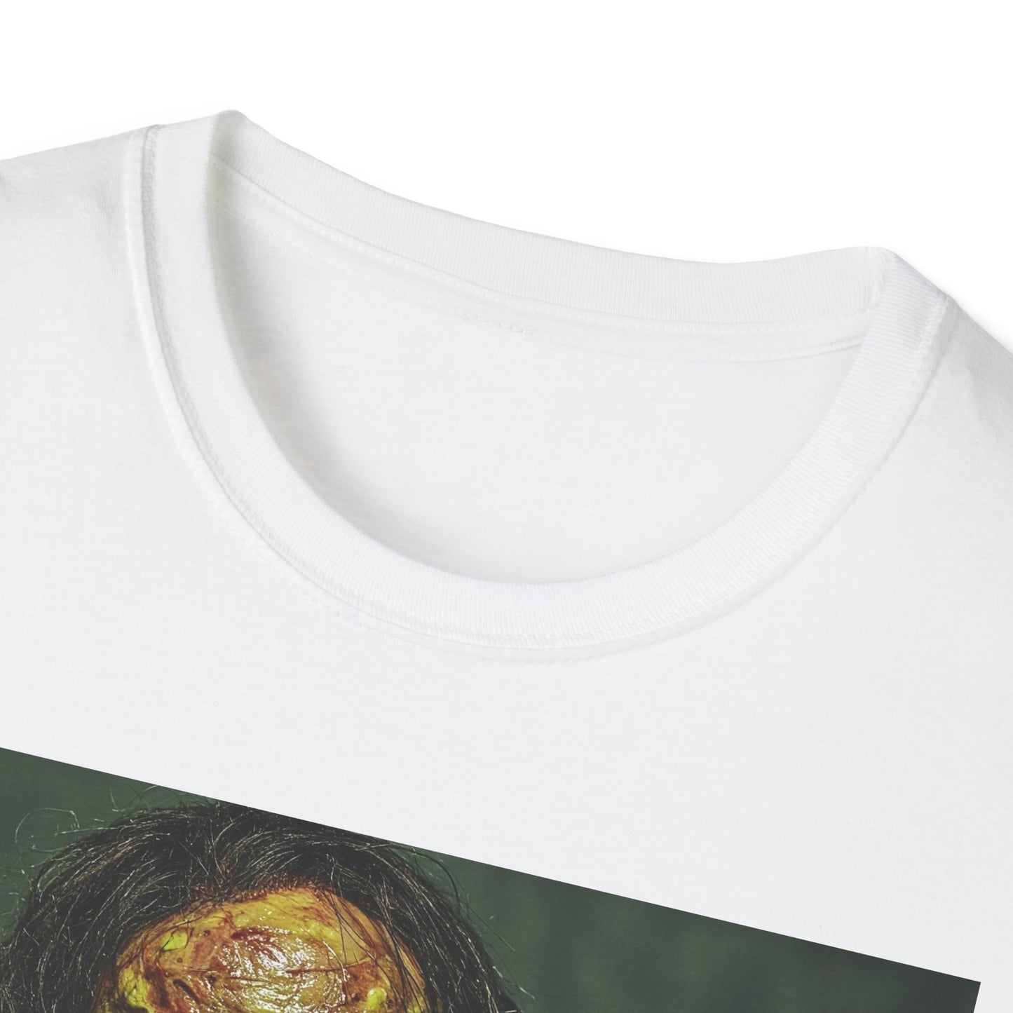 Apocalyptic Portrait Tee, bold, decaying zombie graphic