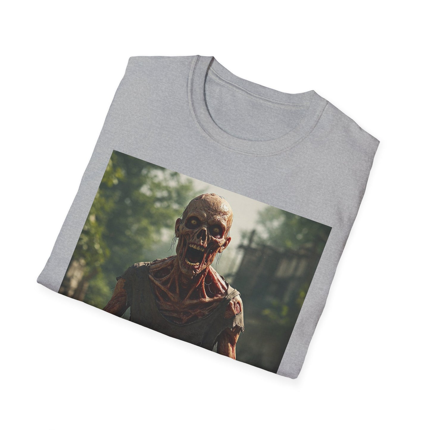 Zombie Graphic Unisex Softstyle T-Shirt - Casual Horror Apparel