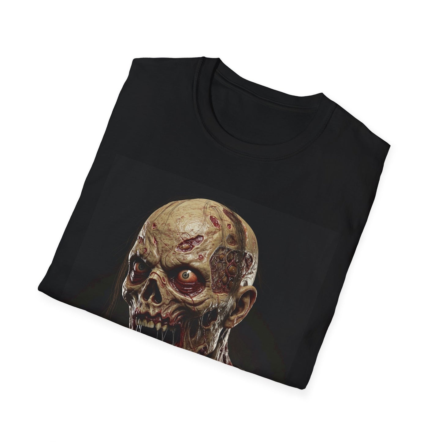 Apocalyptic Portrait Tee, bold, decaying zombie graphic