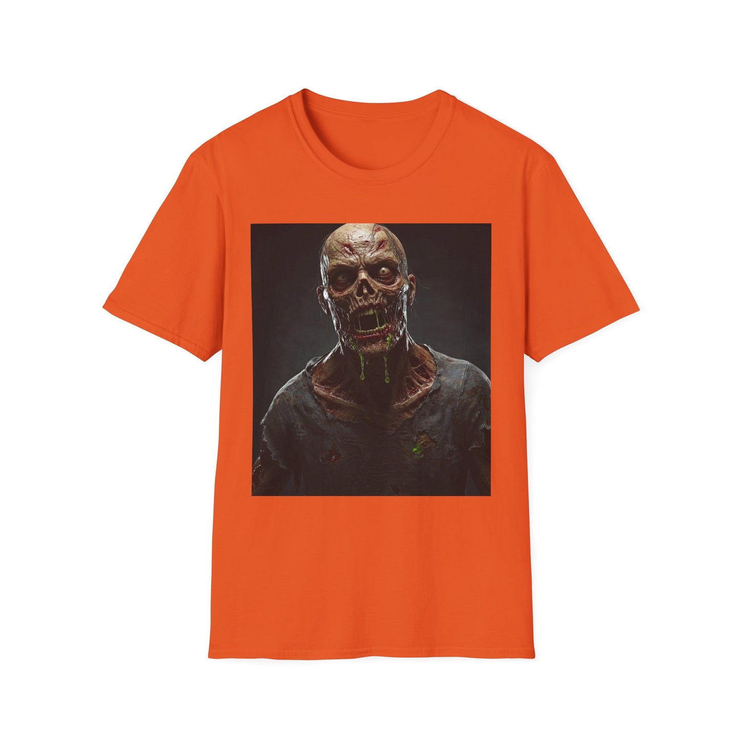 Apocalyptic Portrait Tee, bold, decaying zombie graphic