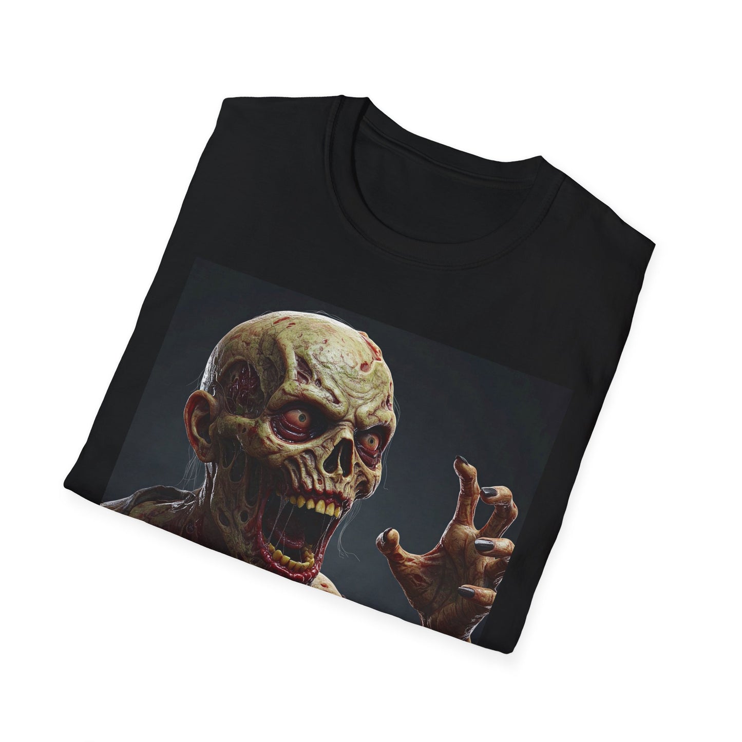 Apocalyptic Portrait Tee, bold, decaying zombie graphic