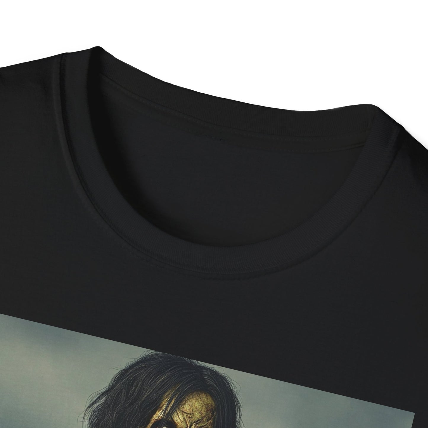 Apocalyptic Portrait Tee, bold, decaying zombie graphic