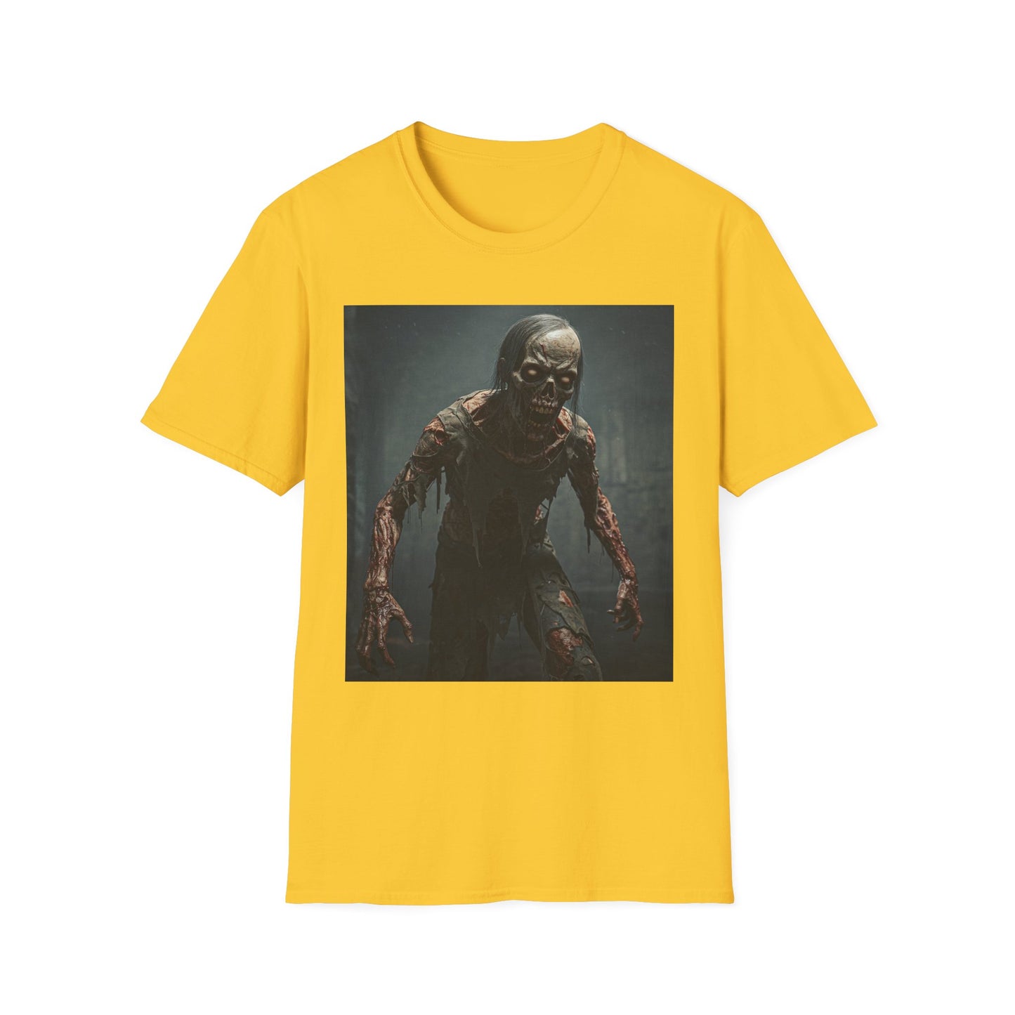 Apocalyptic Portrait Tee, bold, decaying zombie graphic