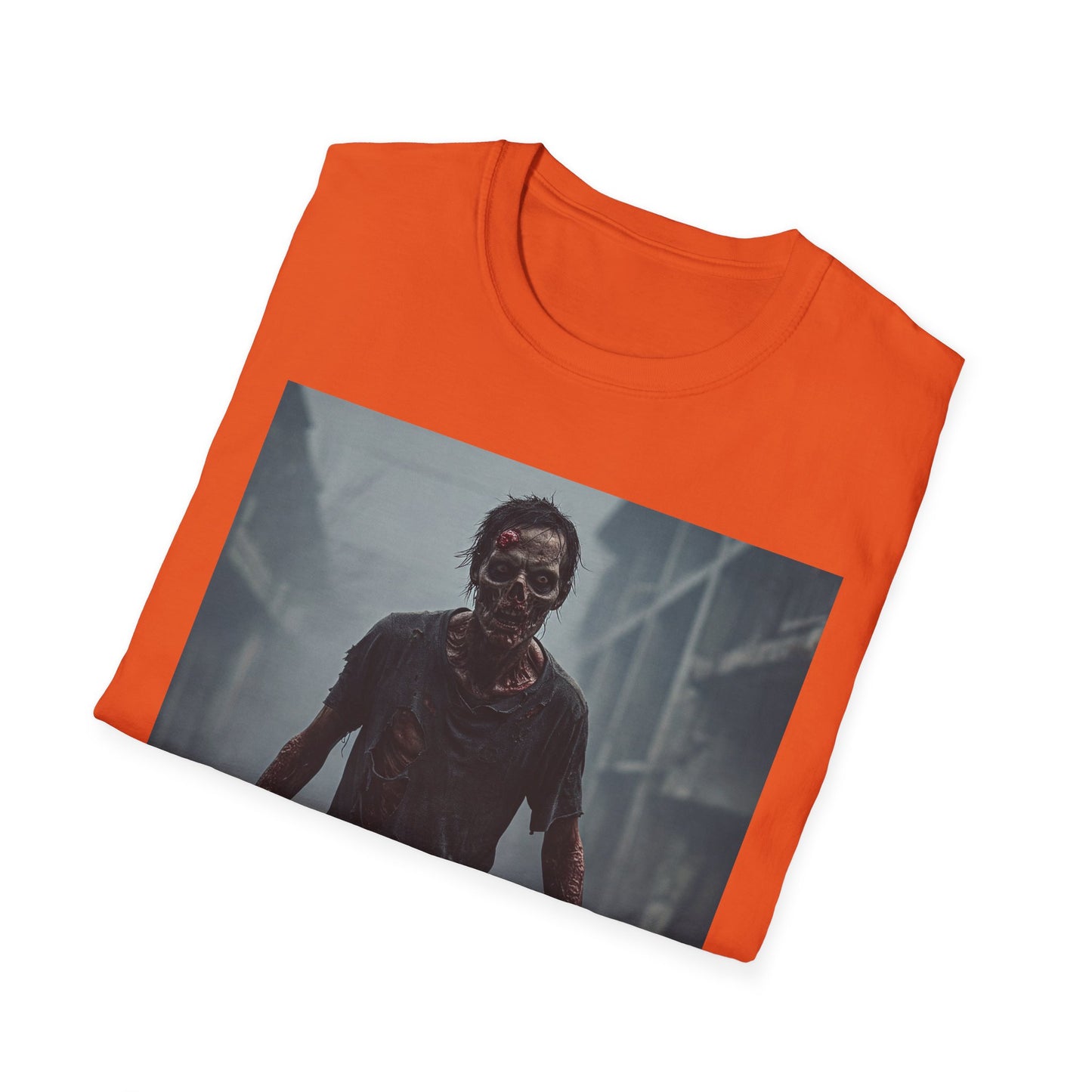 Apocalyptic Portrait Tee, bold, decaying zombie graphic