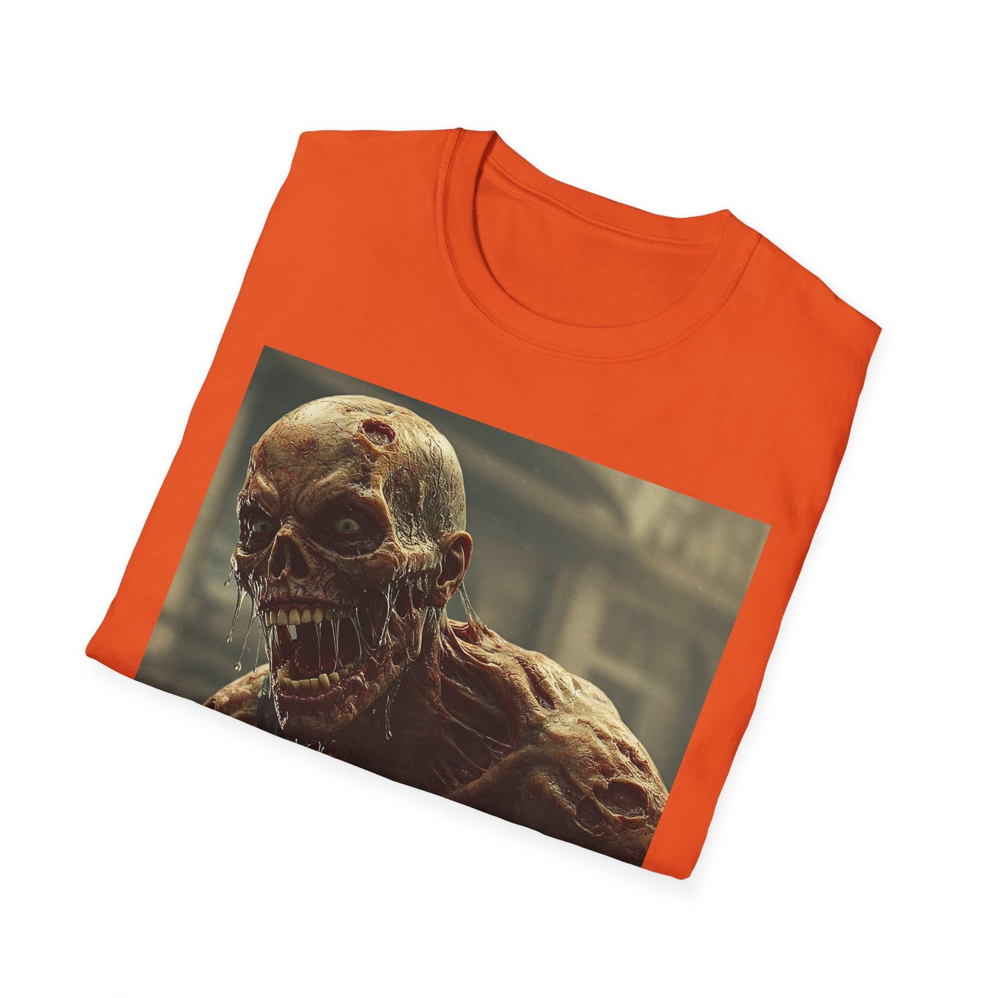 Unisex Softstyle Zombie Graphic T-Shirt - Spooky Halloween Tee