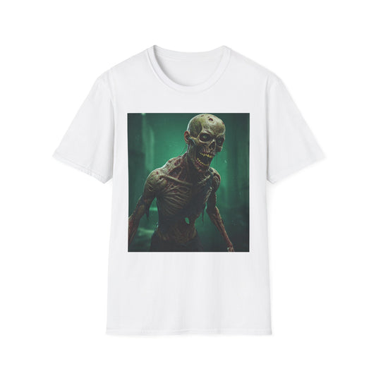 Apocalyptic Portrait Tee, bold, decaying zombie graphic