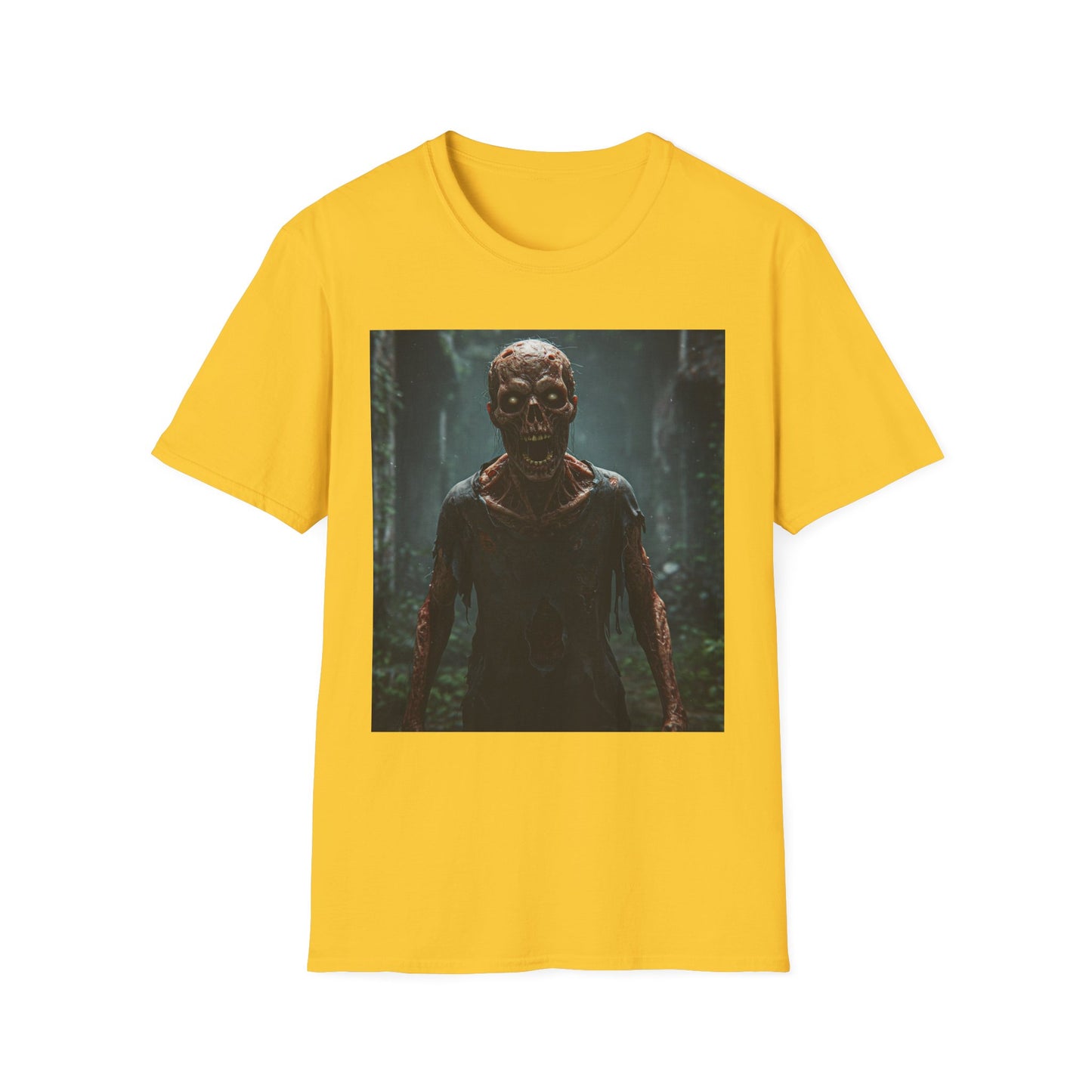 Apocalyptic Portrait Tee, bold, decaying zombie graphic