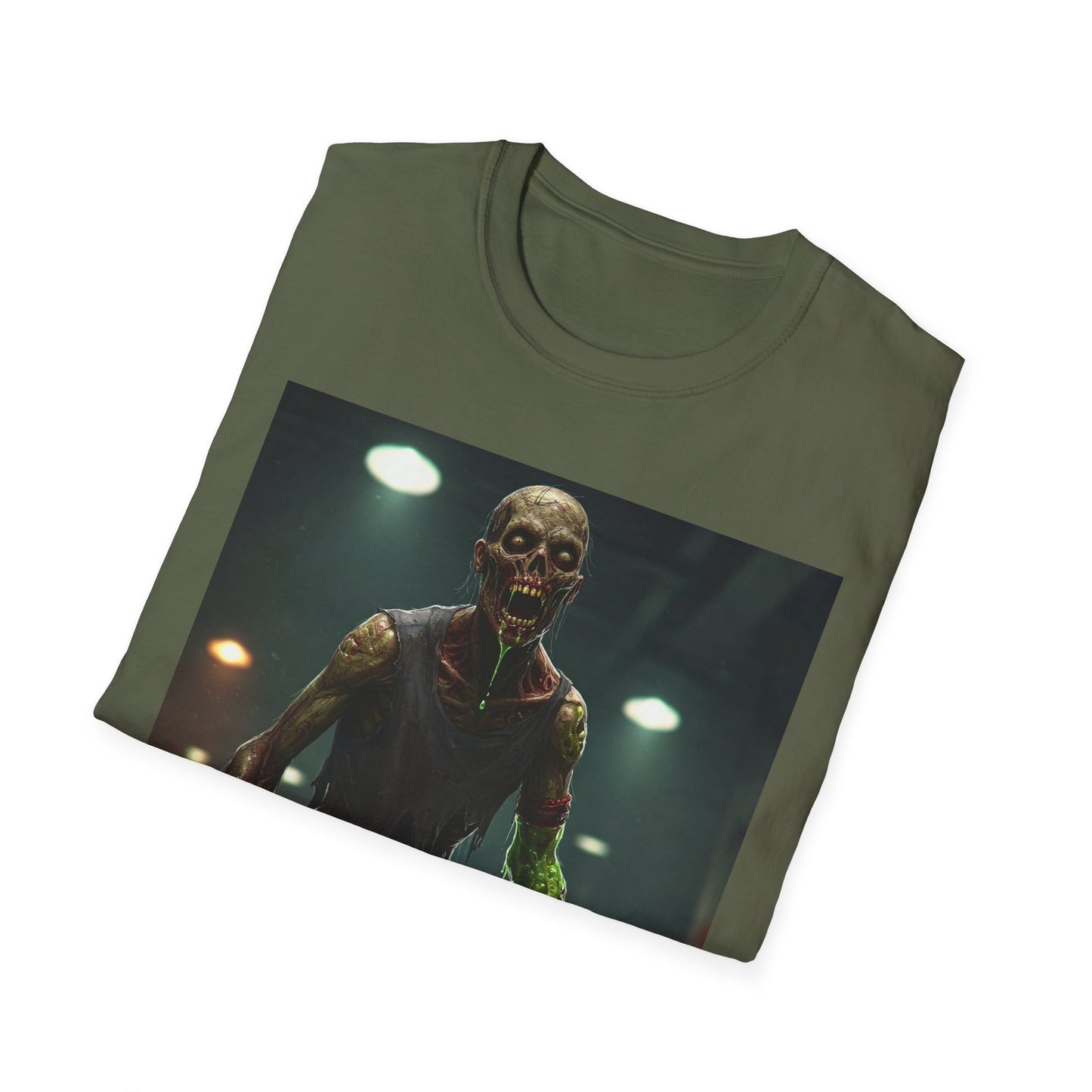 Apocalyptic Portrait Tee, bold, decaying zombie graphic