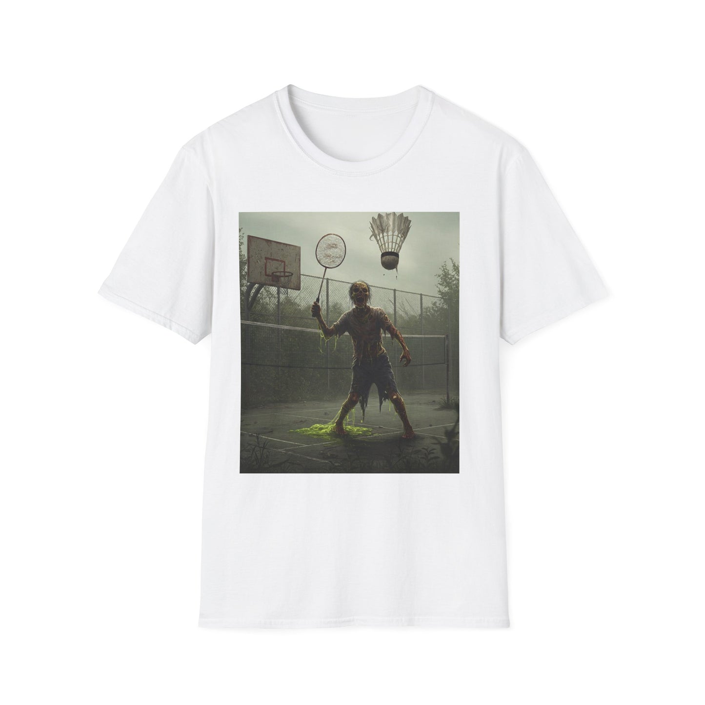 Zombie Badminton Enthusiast Unisex Softstyle T-Shirt