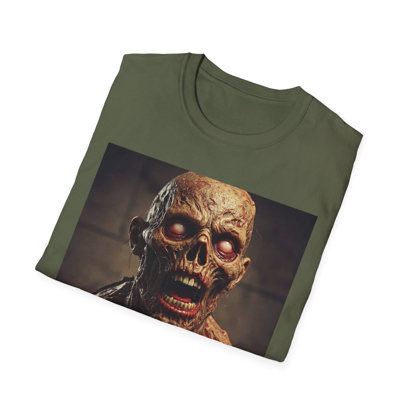 Apocalyptic Portrait Tee, bold, decaying zombie graphic