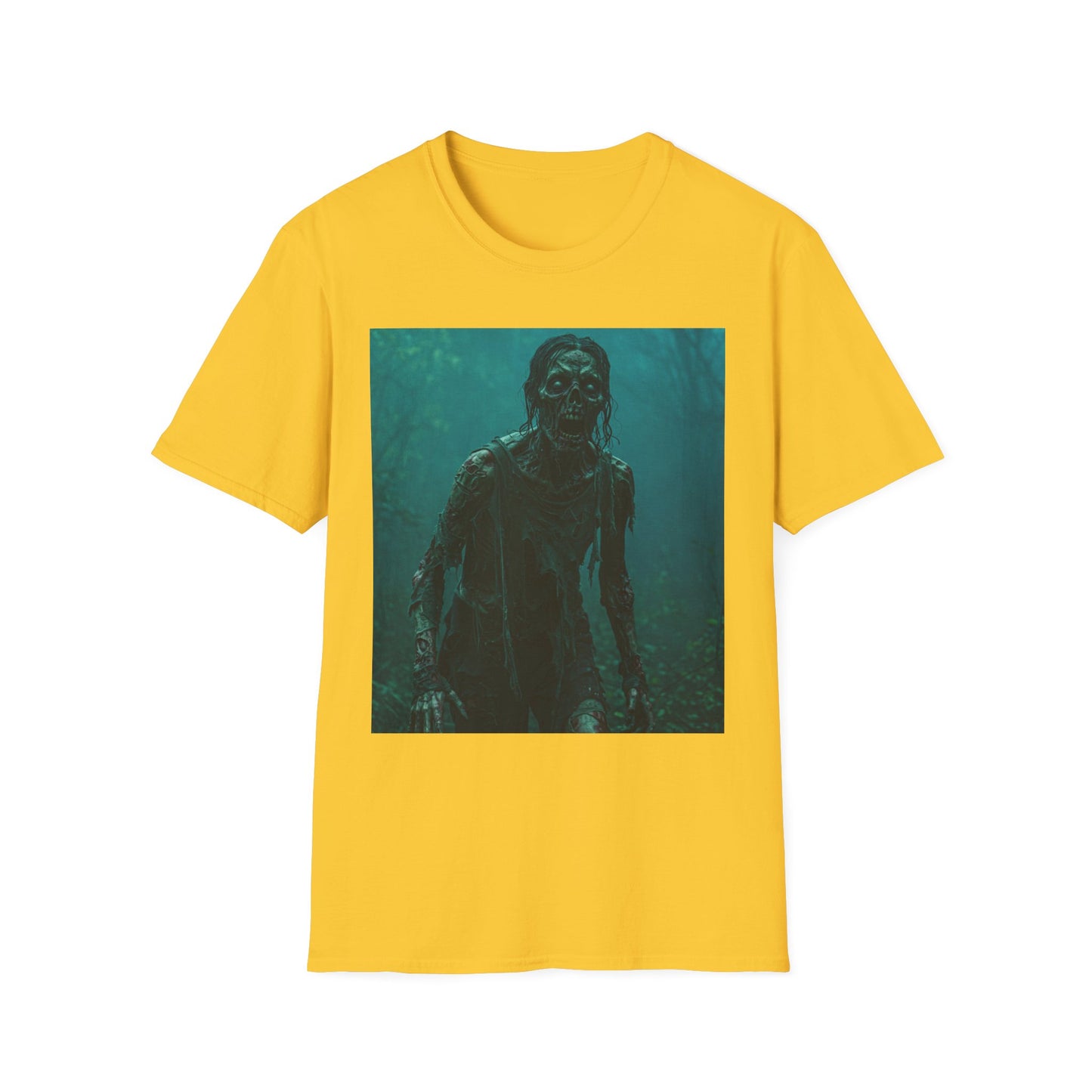 Apocalyptic Portrait Tee, bold, decaying zombie graphic