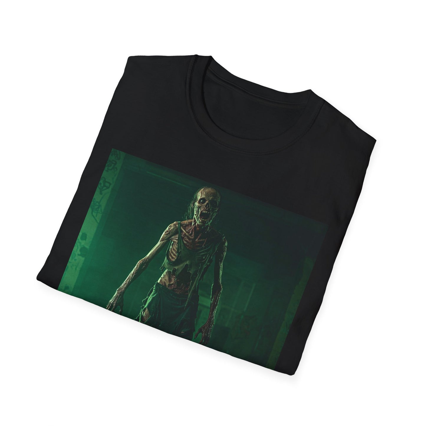 Apocalyptic Portrait Tee, bold, decaying zombie graphic