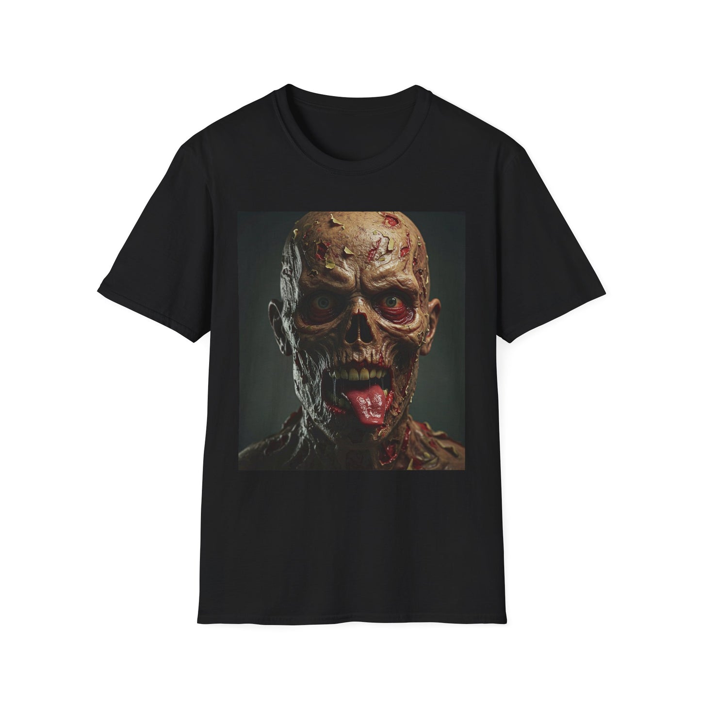 Apocalyptic Portrait Tee, bold, decaying zombie graphic