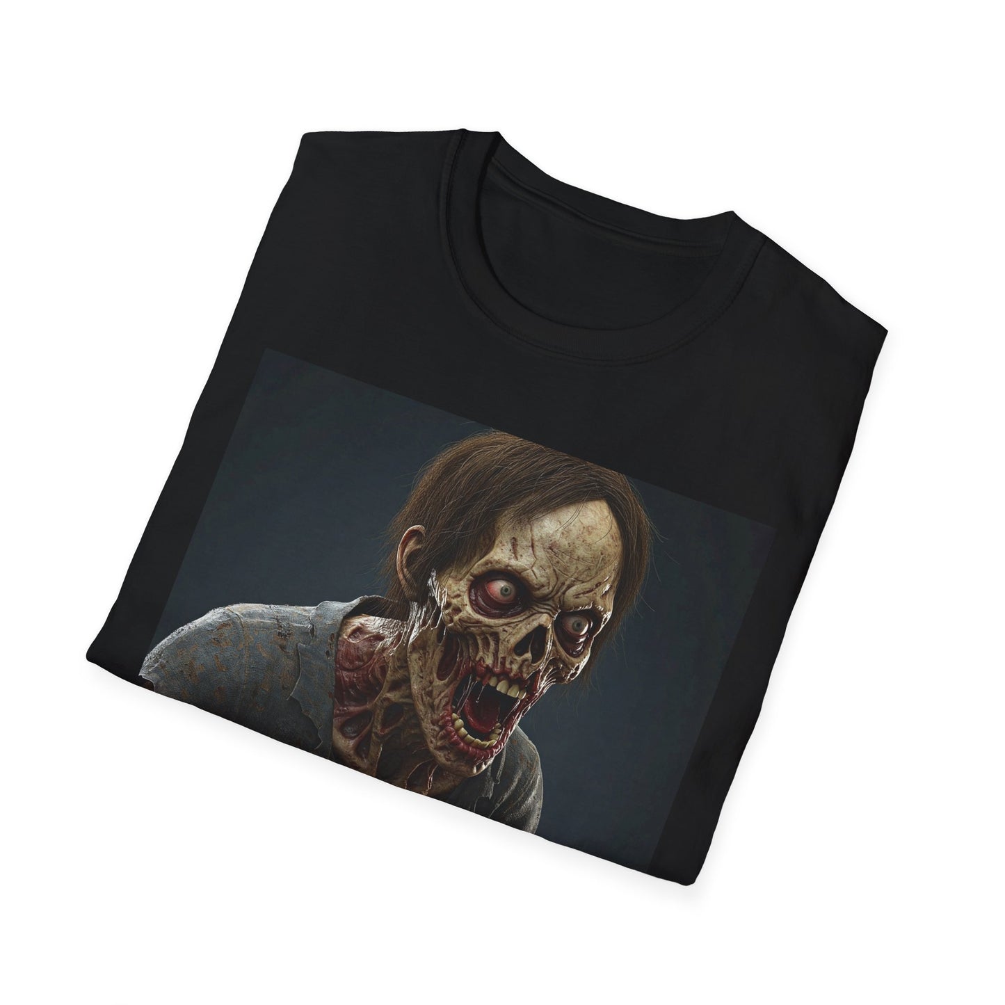 Apocalyptic Portrait Tee, bold, decaying zombie graphic