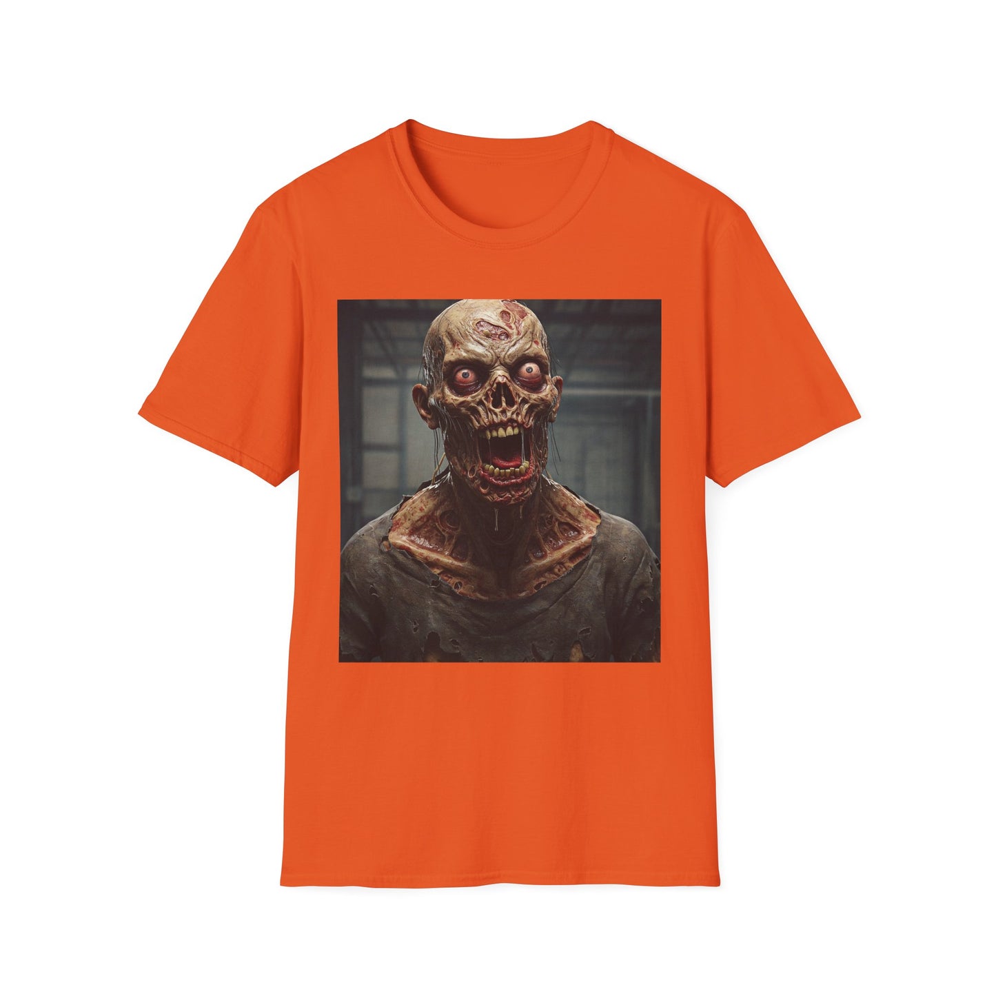 Apocalyptic Portrait Tee, bold, decaying zombie graphic