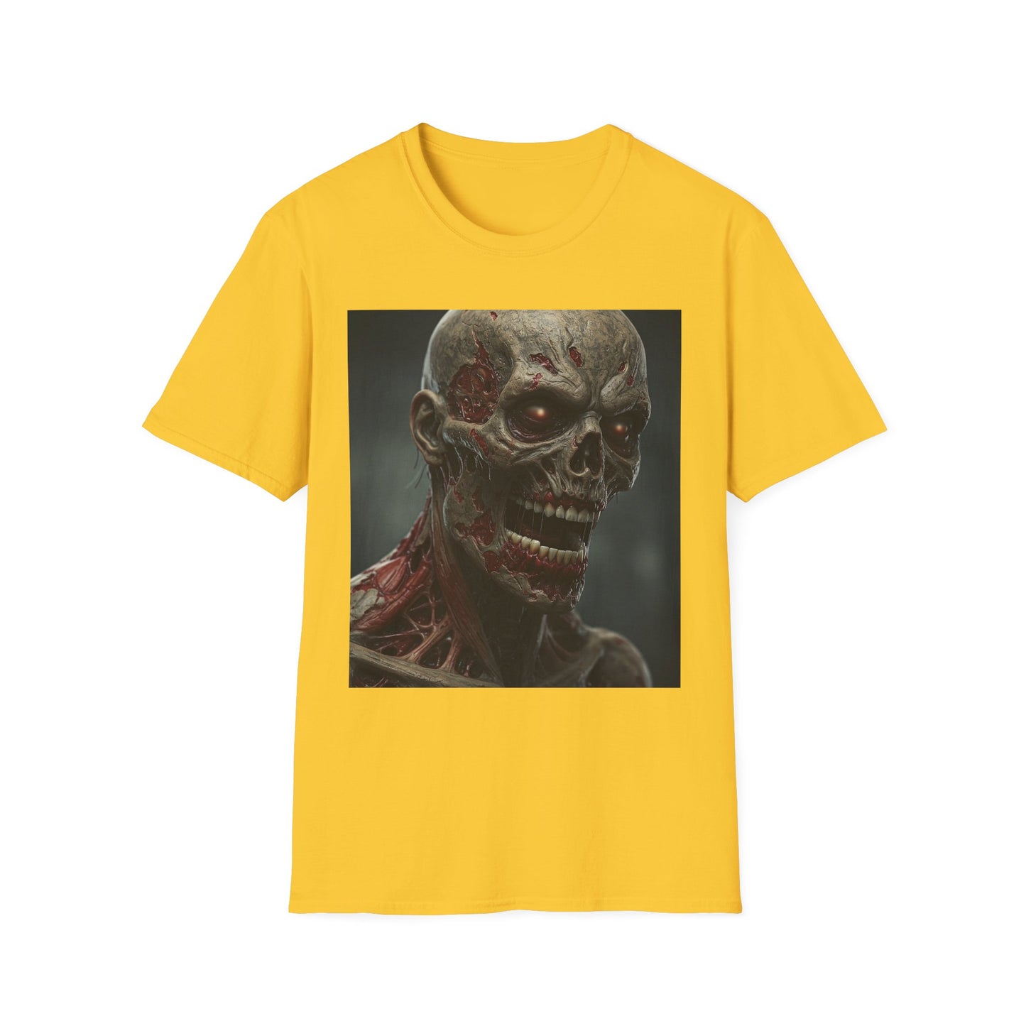 Apocalyptic Portrait Tee, bold, decaying zombie graphic