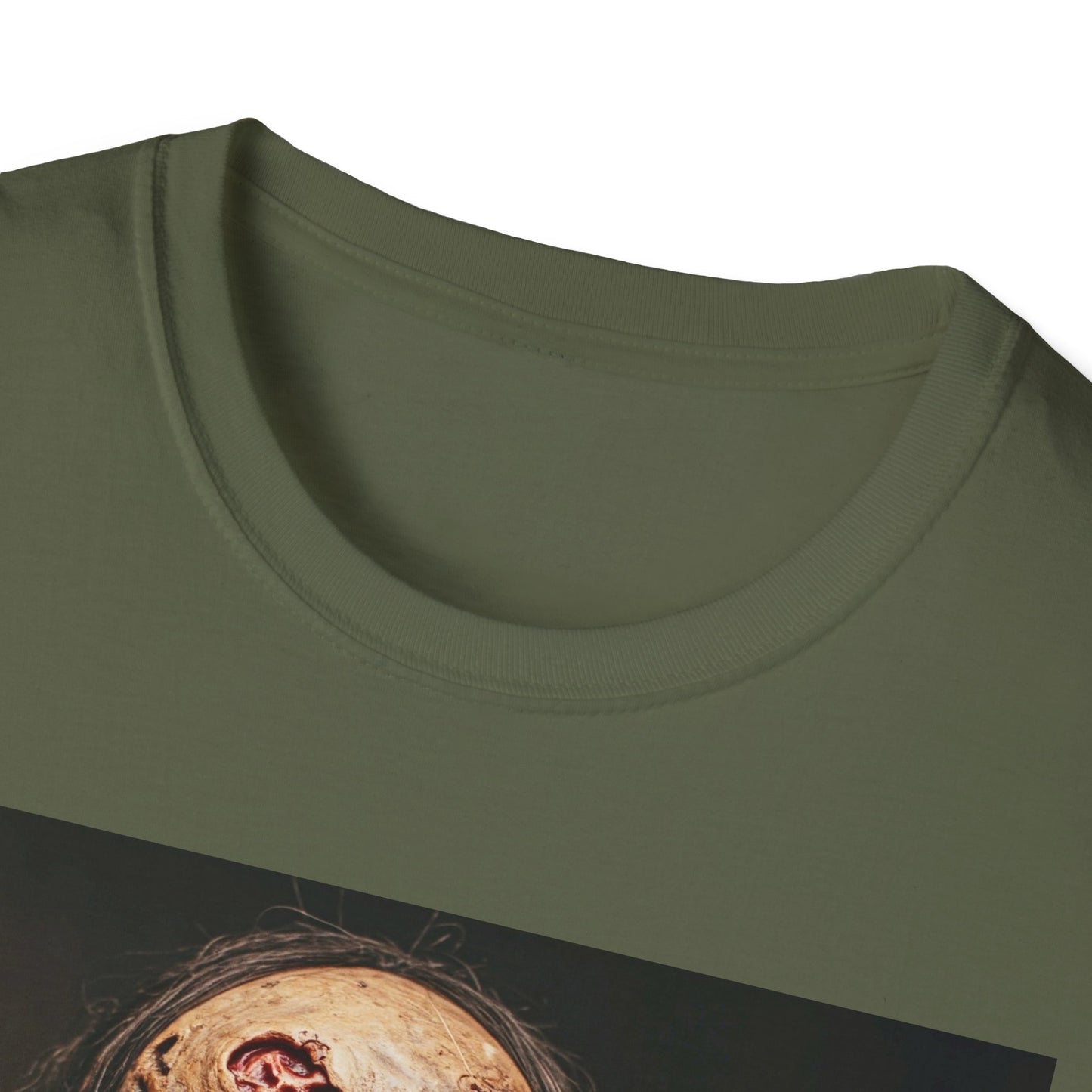 Apocalyptic Portrait Tee, bold, decaying zombie graphic