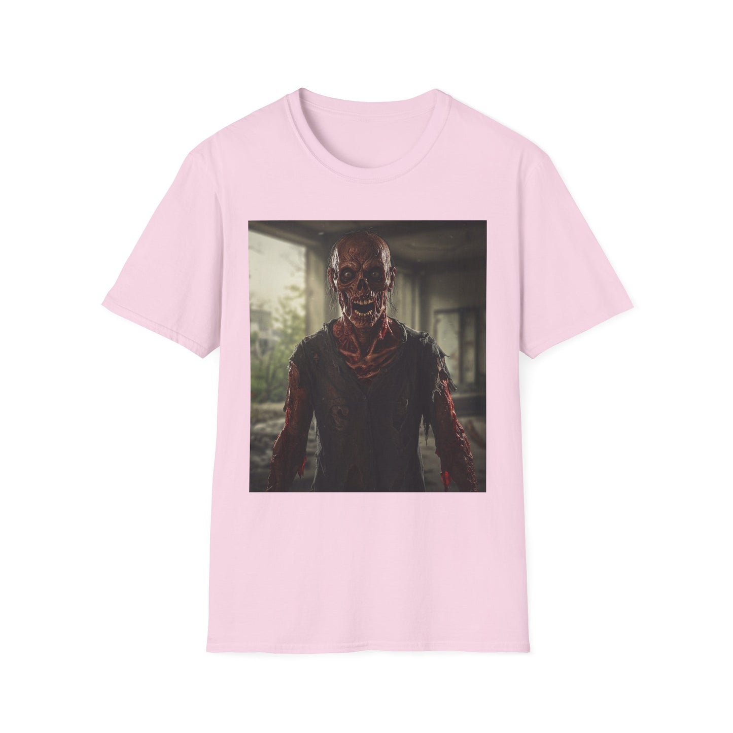 Apocalyptic Portrait Tee, bold, decaying zombie graphic