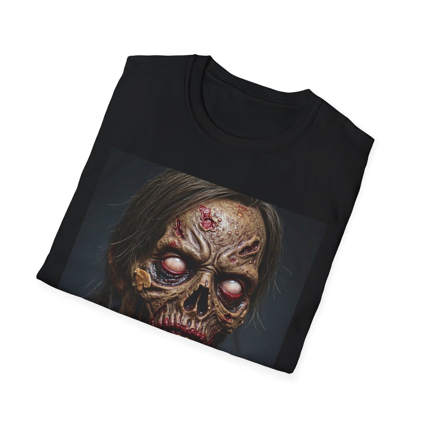 Apocalyptic Portrait Tee, bold, decaying zombie graphic