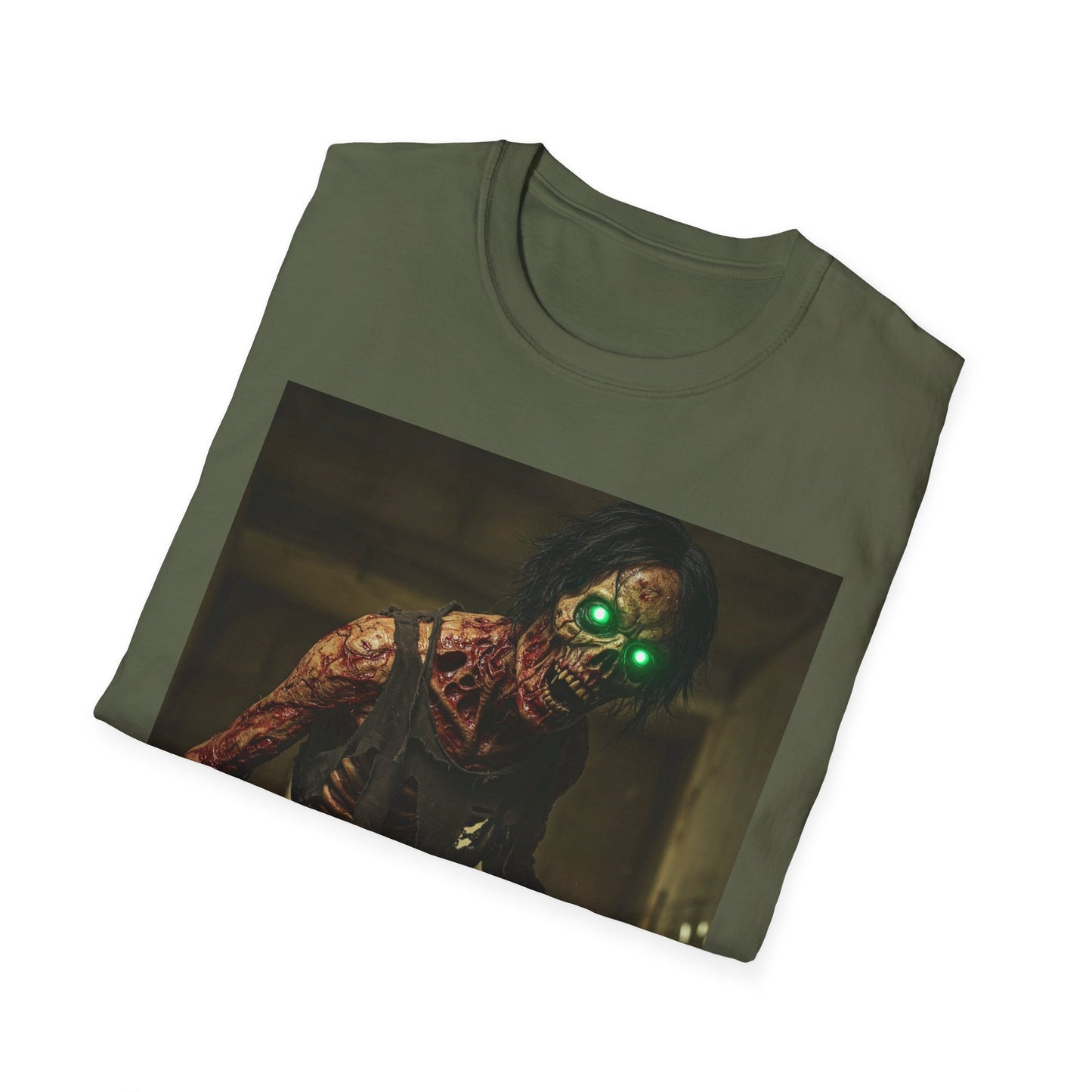 Apocalyptic Portrait Tee, bold, decaying zombie graphic