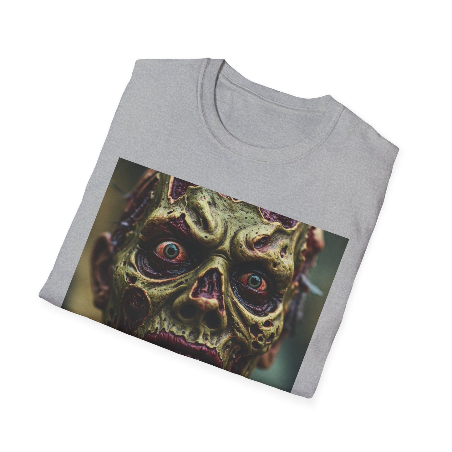 Apocalyptic Portrait Tee, bold, decaying zombie graphic