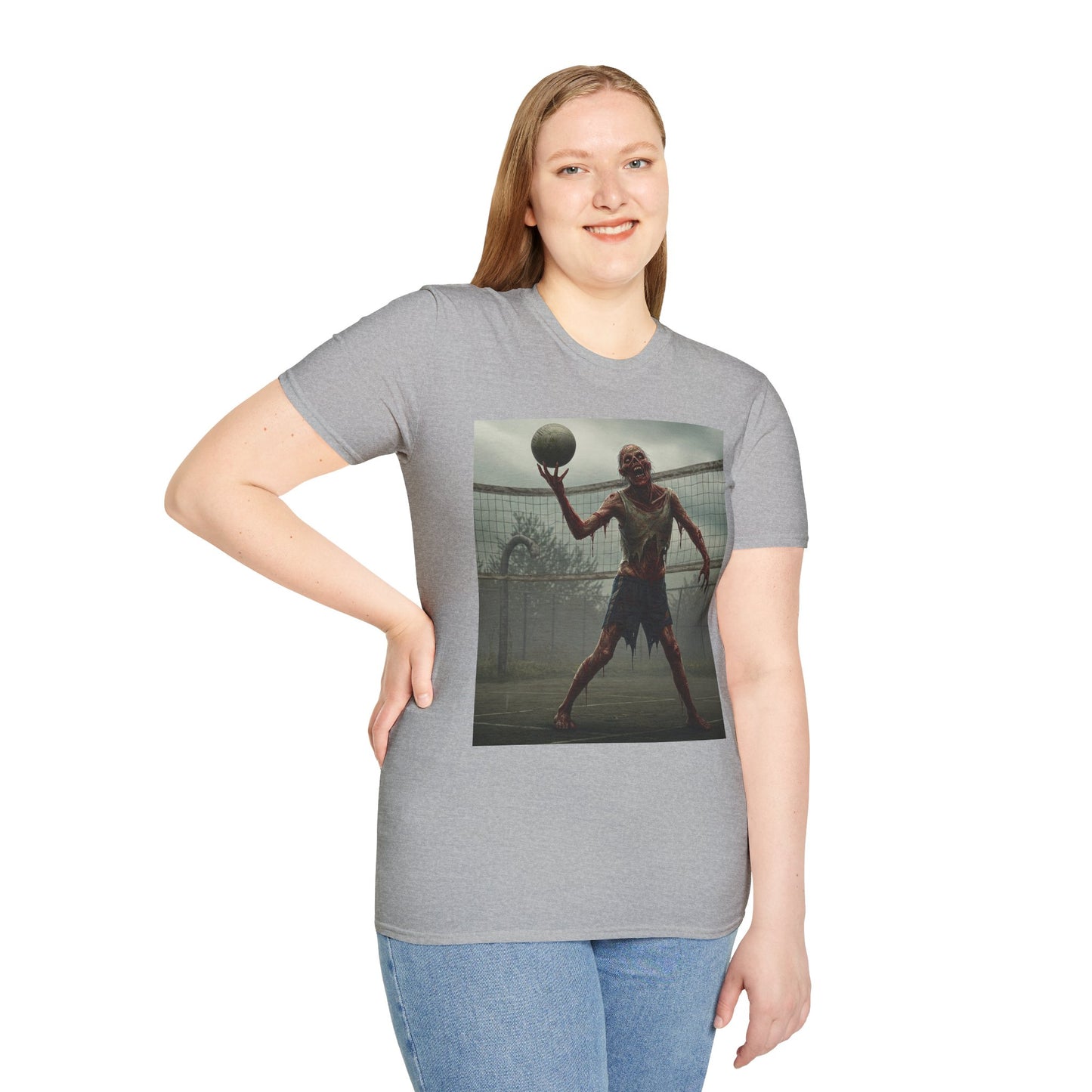 Zombie Basketball Unisex Softstyle T-Shirt | Horror Graphic Tee