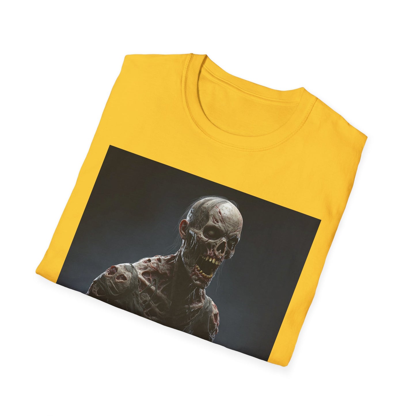 Apocalyptic Portrait Tee, bold, decaying zombie graphic