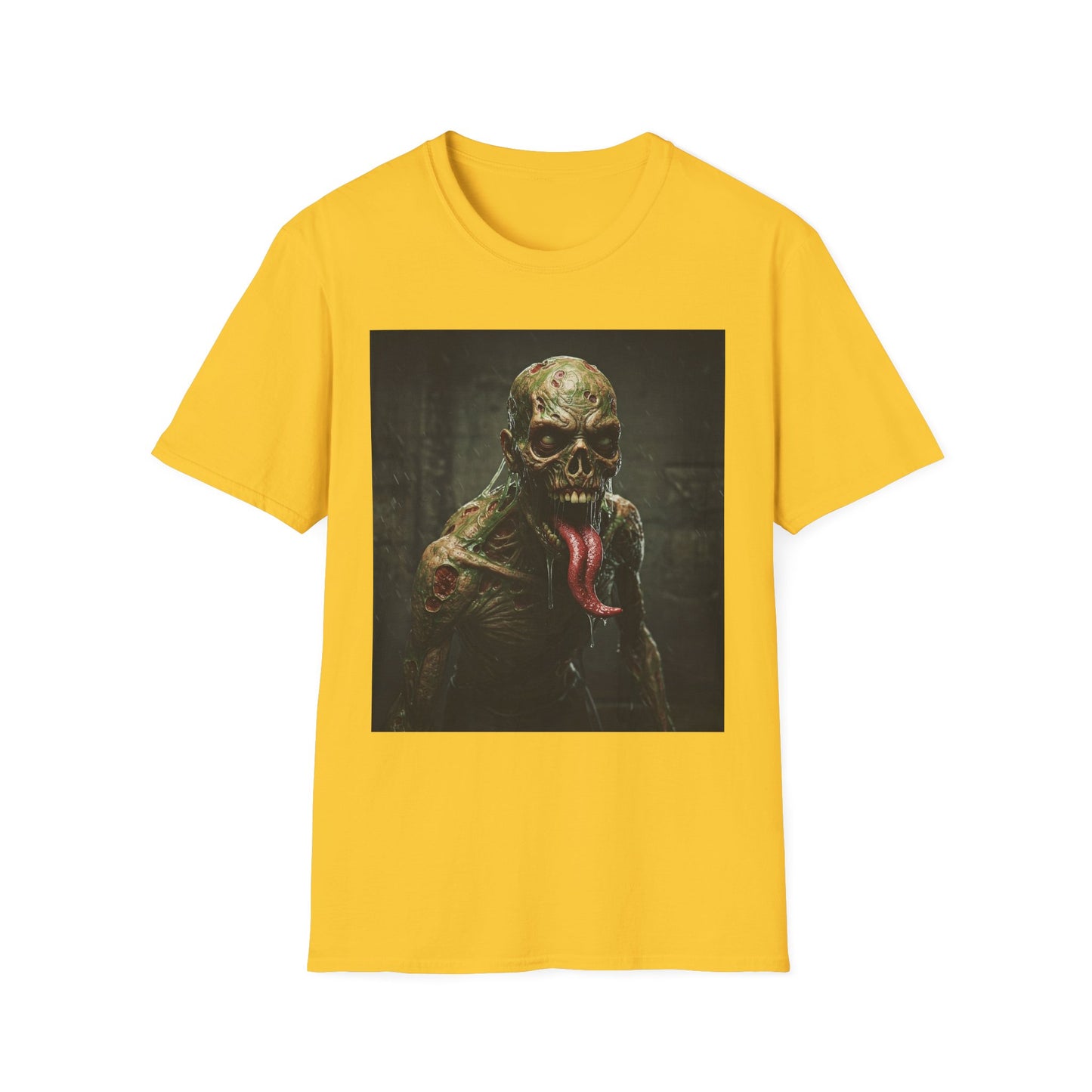 Apocalyptic Portrait Tee, bold, decaying zombie graphic