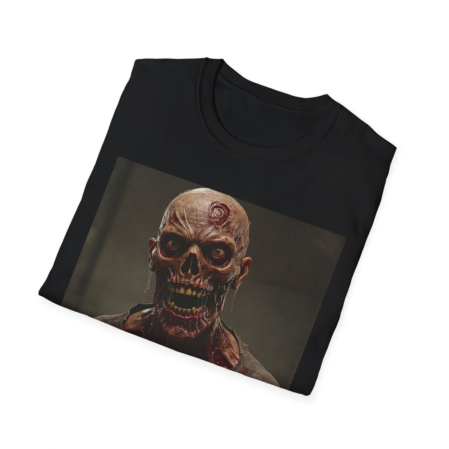 Apocalyptic Portrait Tee, bold, decaying zombie graphic