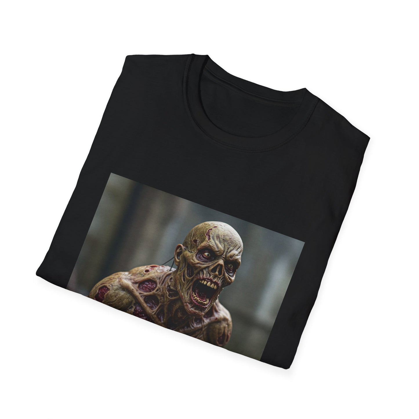 Apocalyptic Portrait Tee, bold, decaying zombie graphic