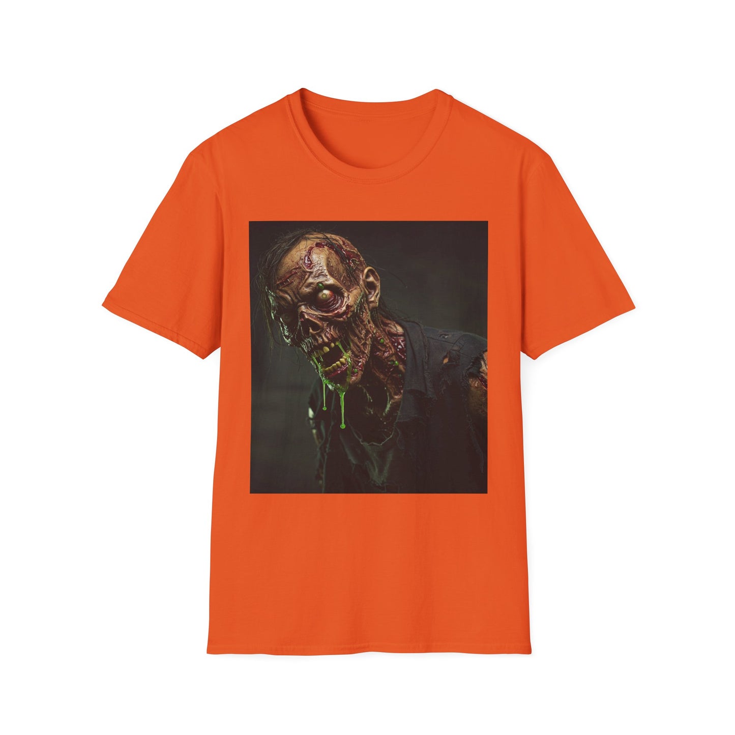 Graphic Zombie Unisex Softstyle T-Shirt - Perfect for Horror Fans and Halloween