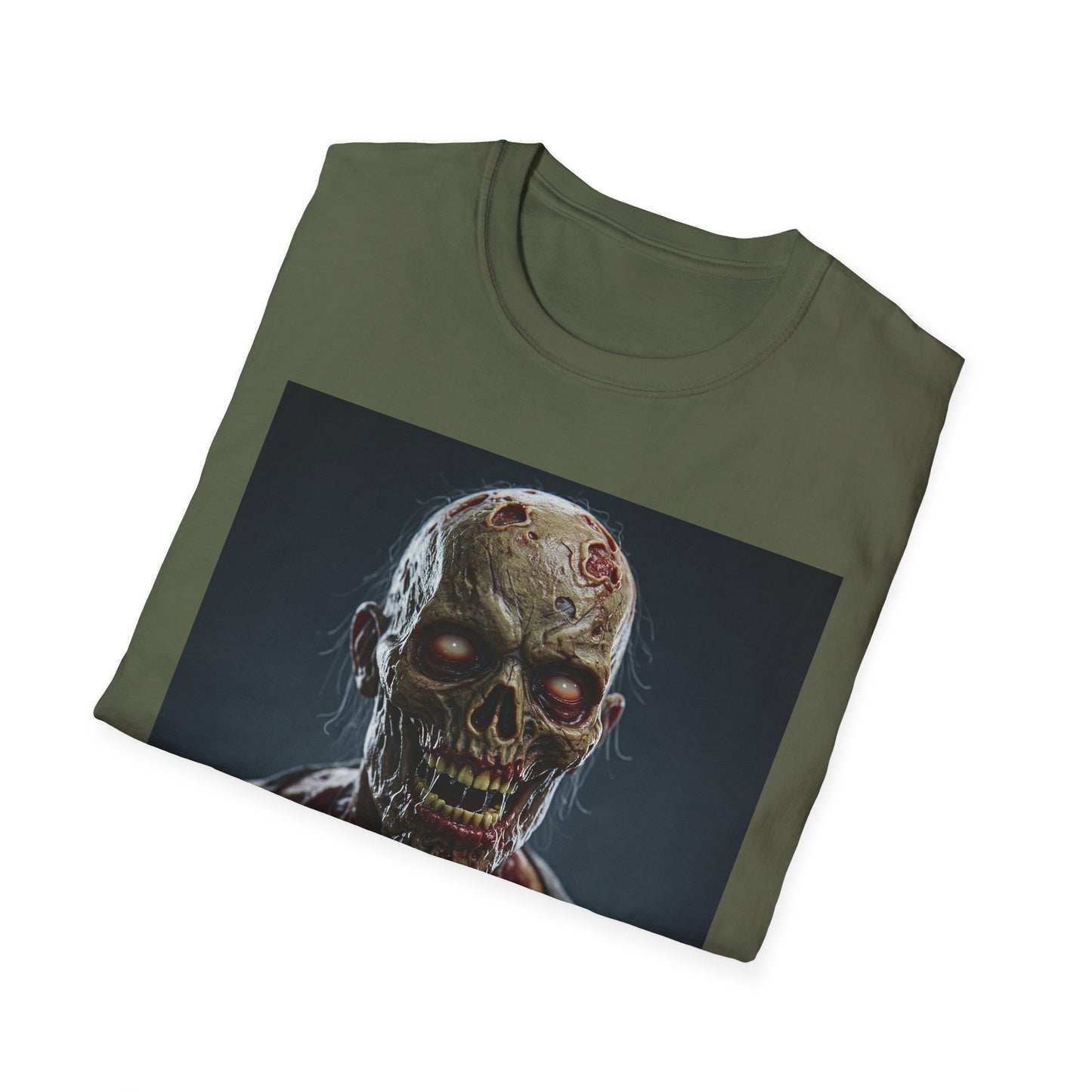 Apocalyptic Portrait Tee, bold, decaying zombie graphic