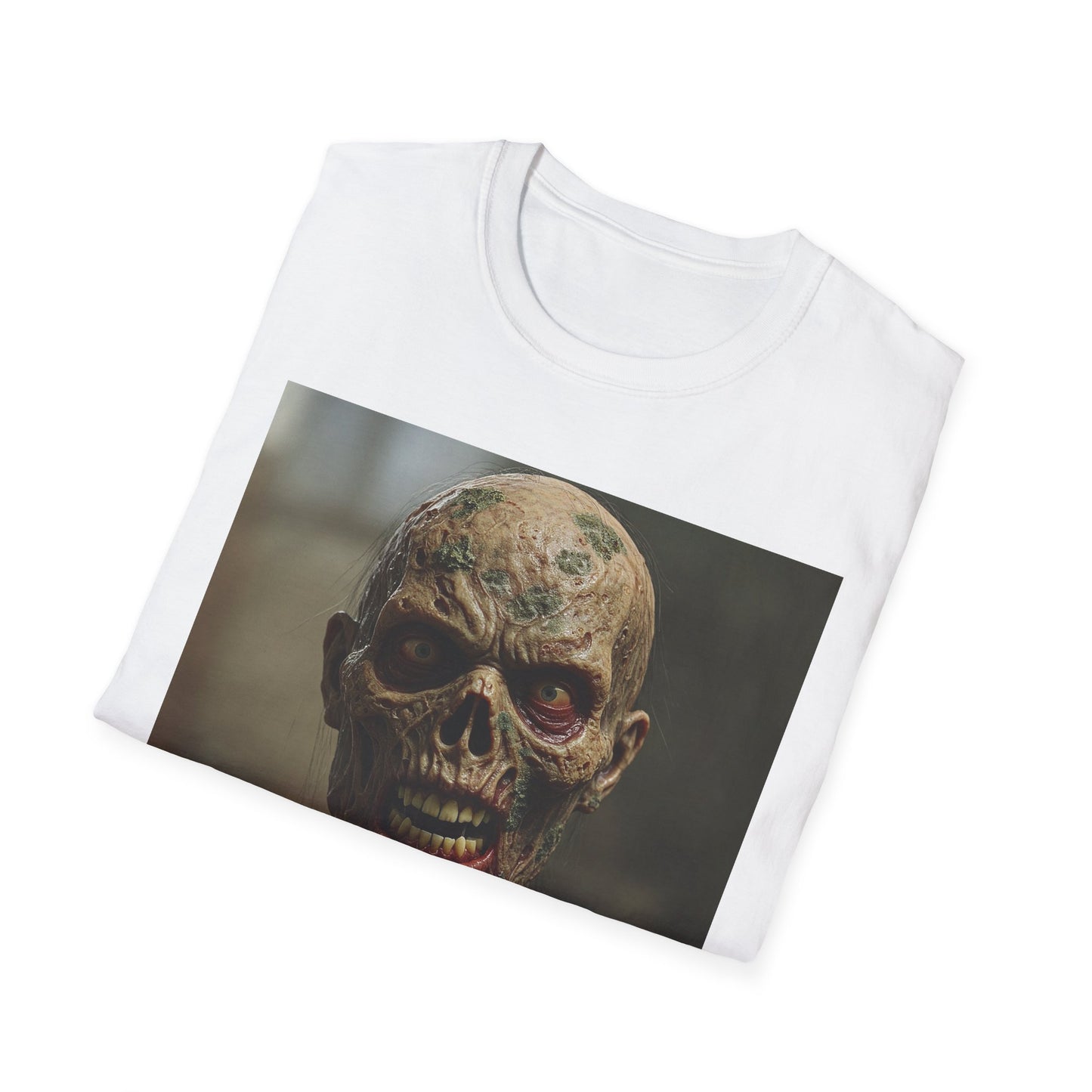 Apocalyptic Portrait Tee, bold, decaying zombie graphic