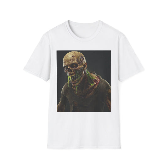 Apocalyptic Portrait Tee, bold, decaying zombie graphic