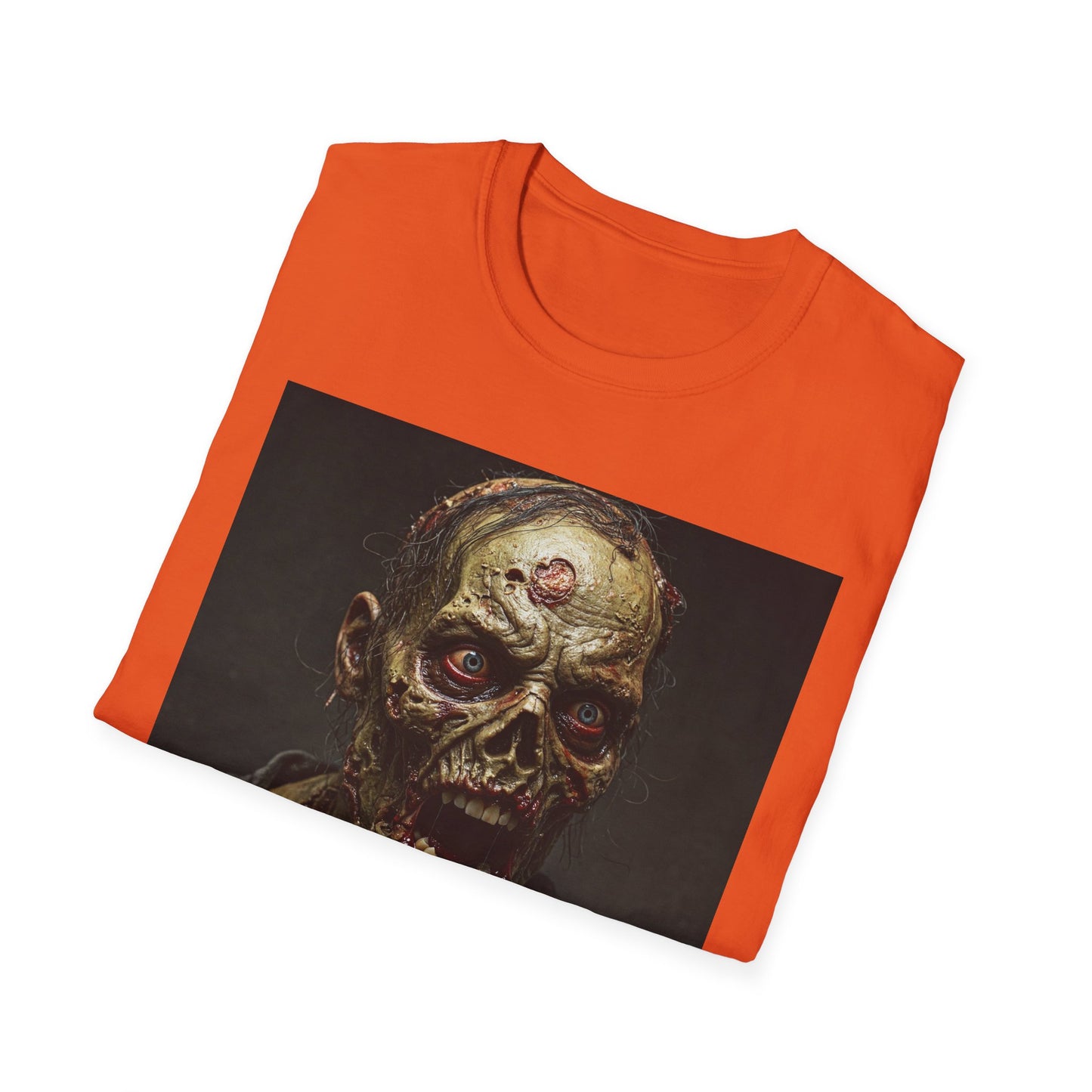 Apocalyptic Portrait Tee, bold, decaying zombie graphic