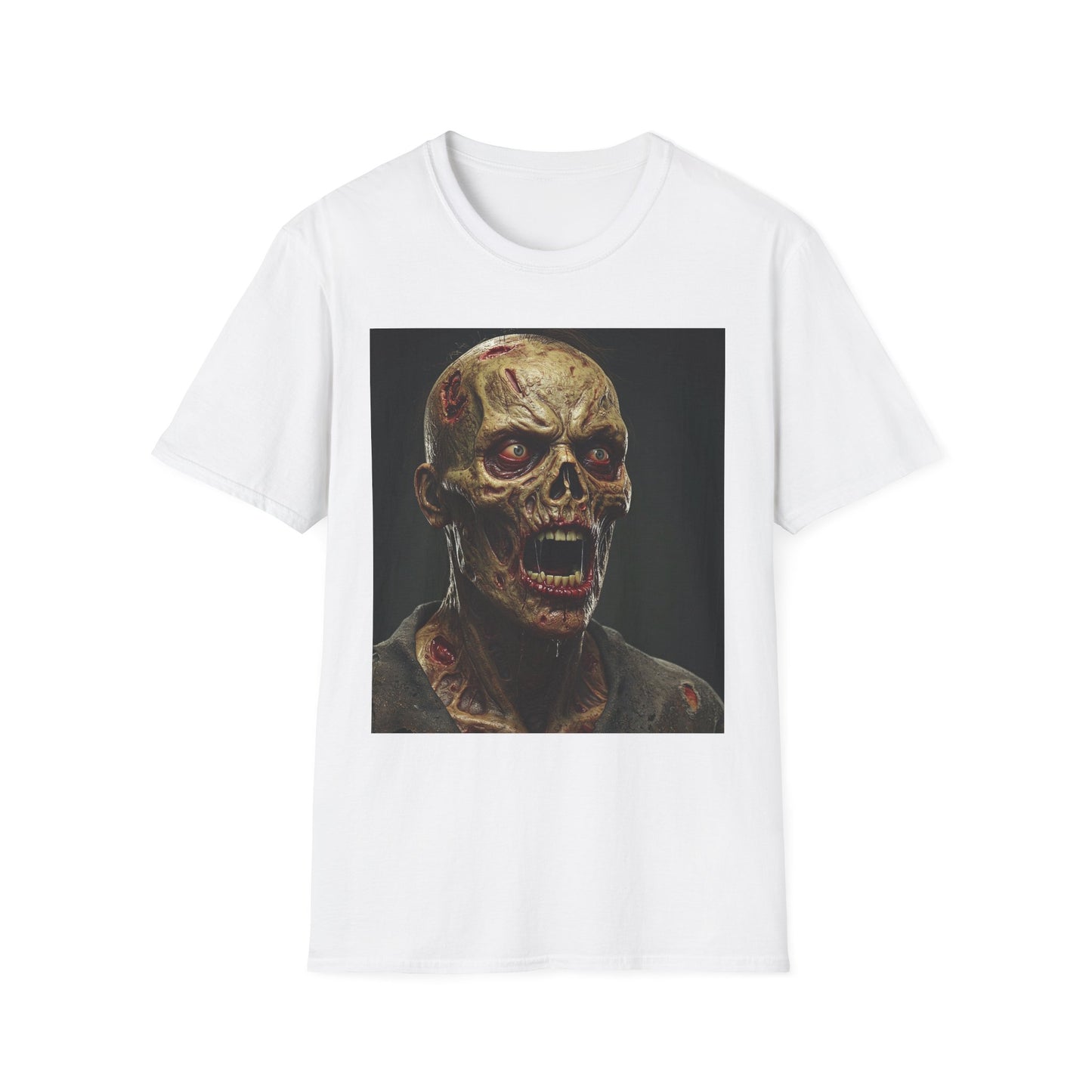 Apocalyptic Portrait Tee, bold, decaying zombie graphic