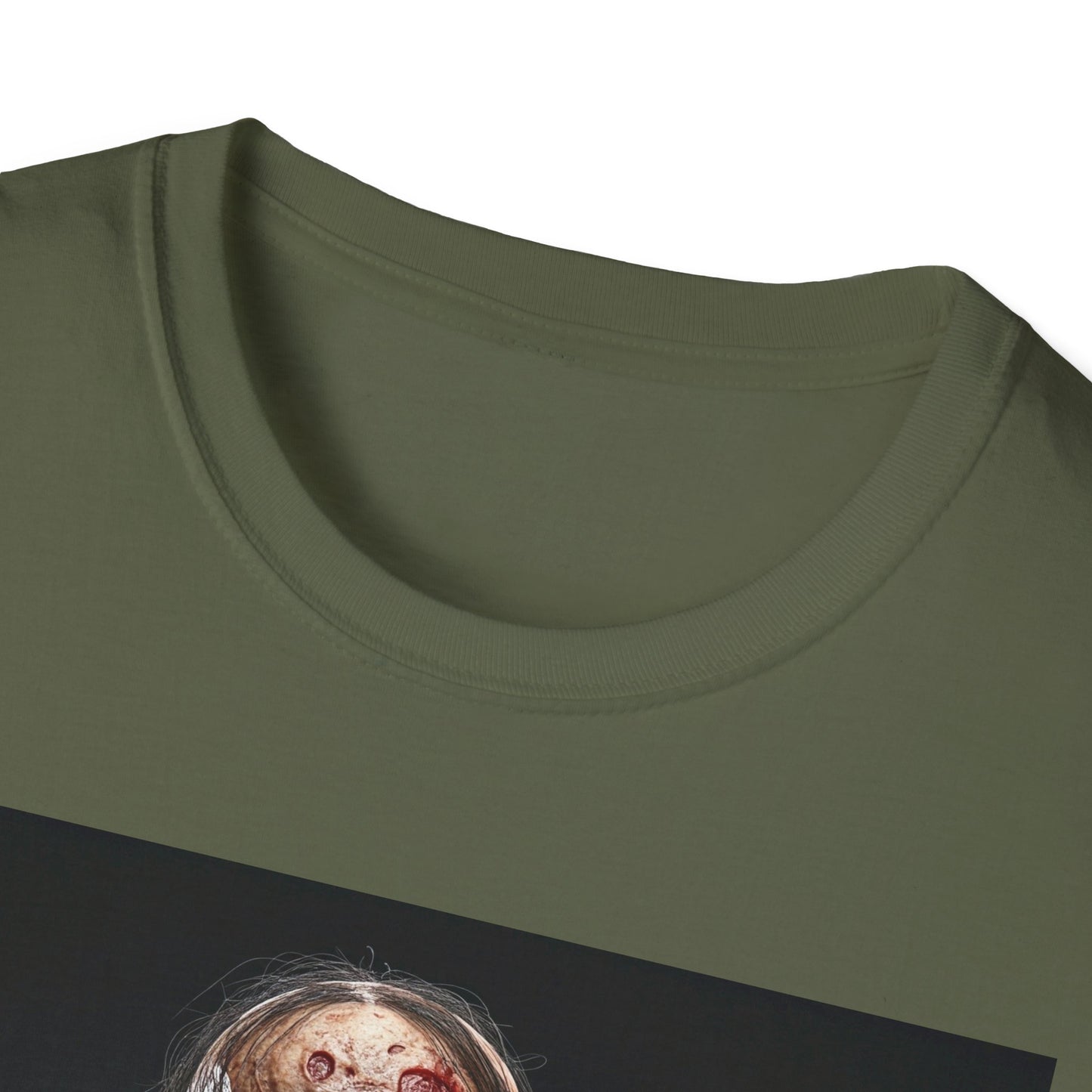 Apocalyptic Portrait Tee, bold, decaying zombie graphic