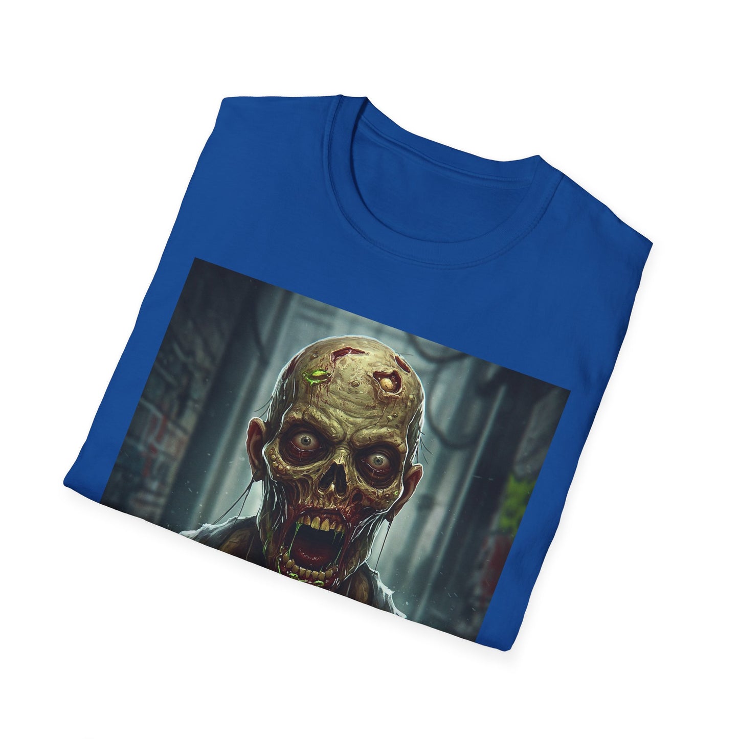 Apocalyptic Portrait Tee, bold, decaying zombie graphic