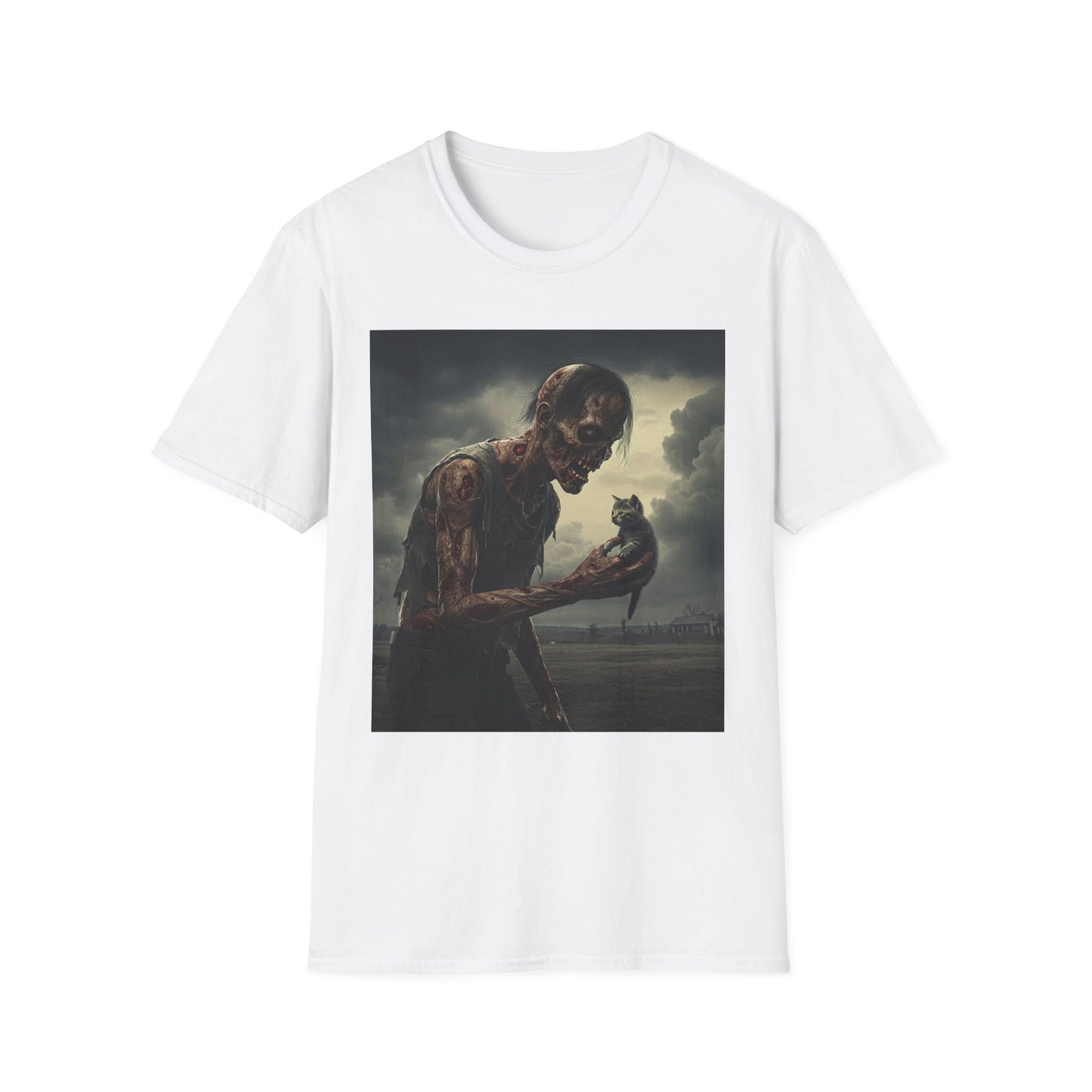 Apocalyptic Portrait Tee, bold, decaying zombie graphic