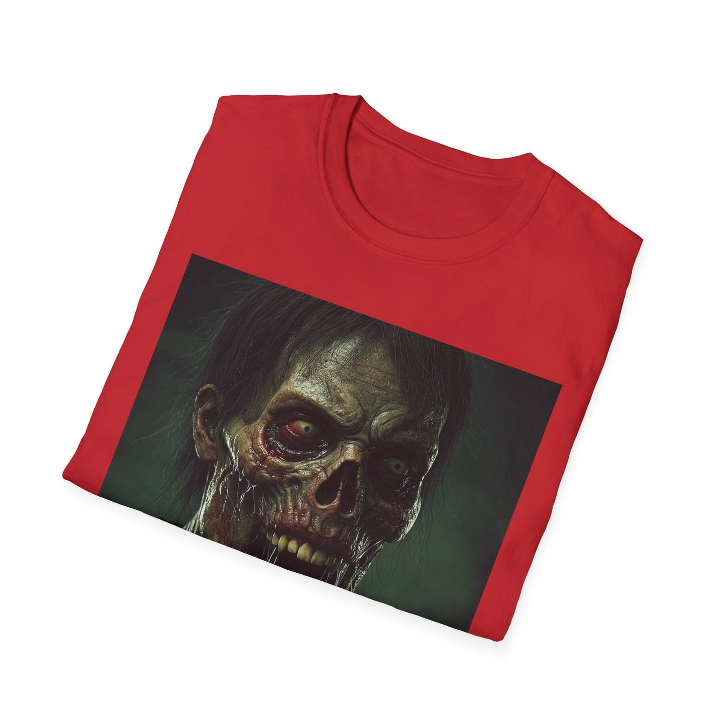 Apocalyptic Portrait Tee, bold, decaying zombie graphic