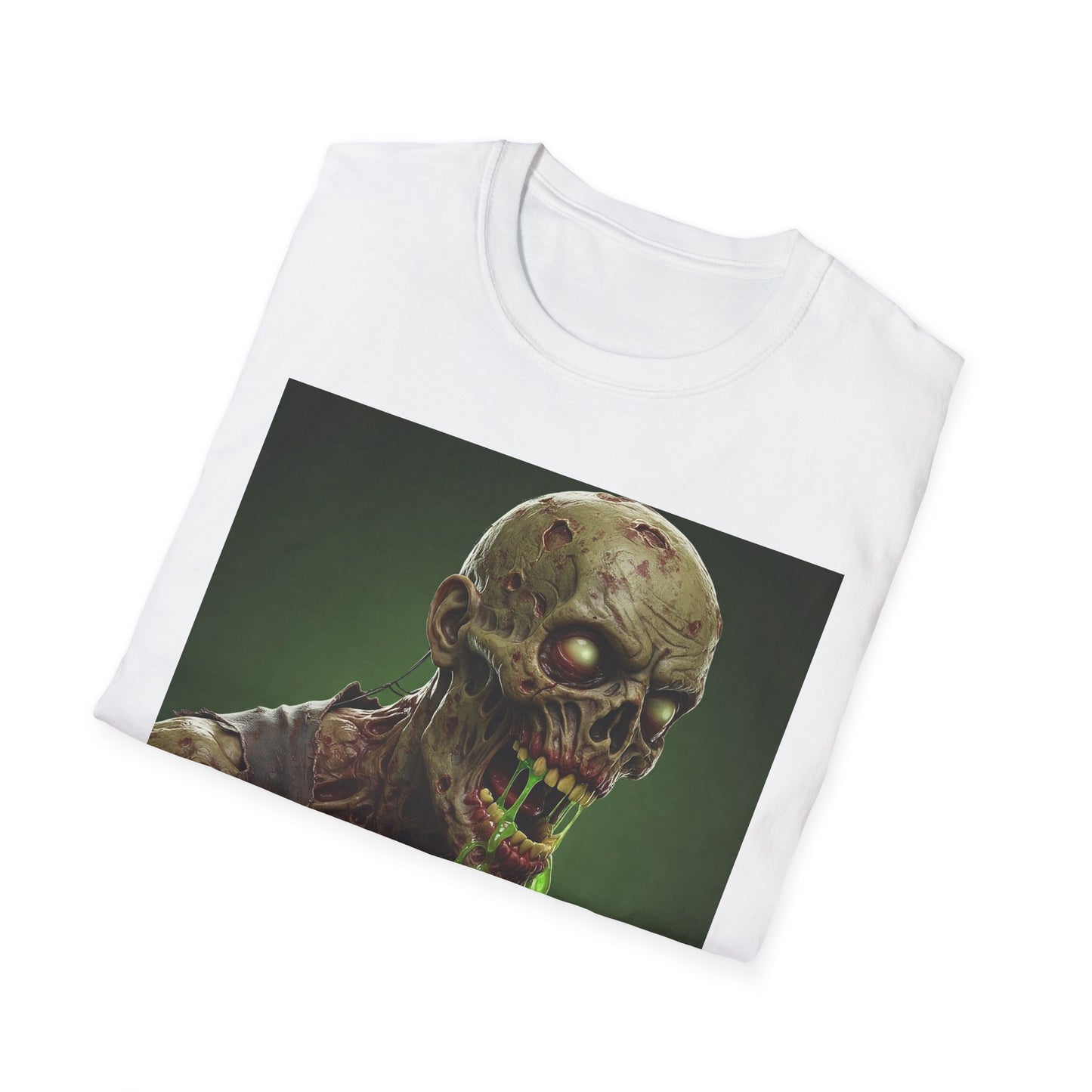 Zombie Graphic Unisex Softstyle T-Shirt - Perfect for Halloween and Horror Fans