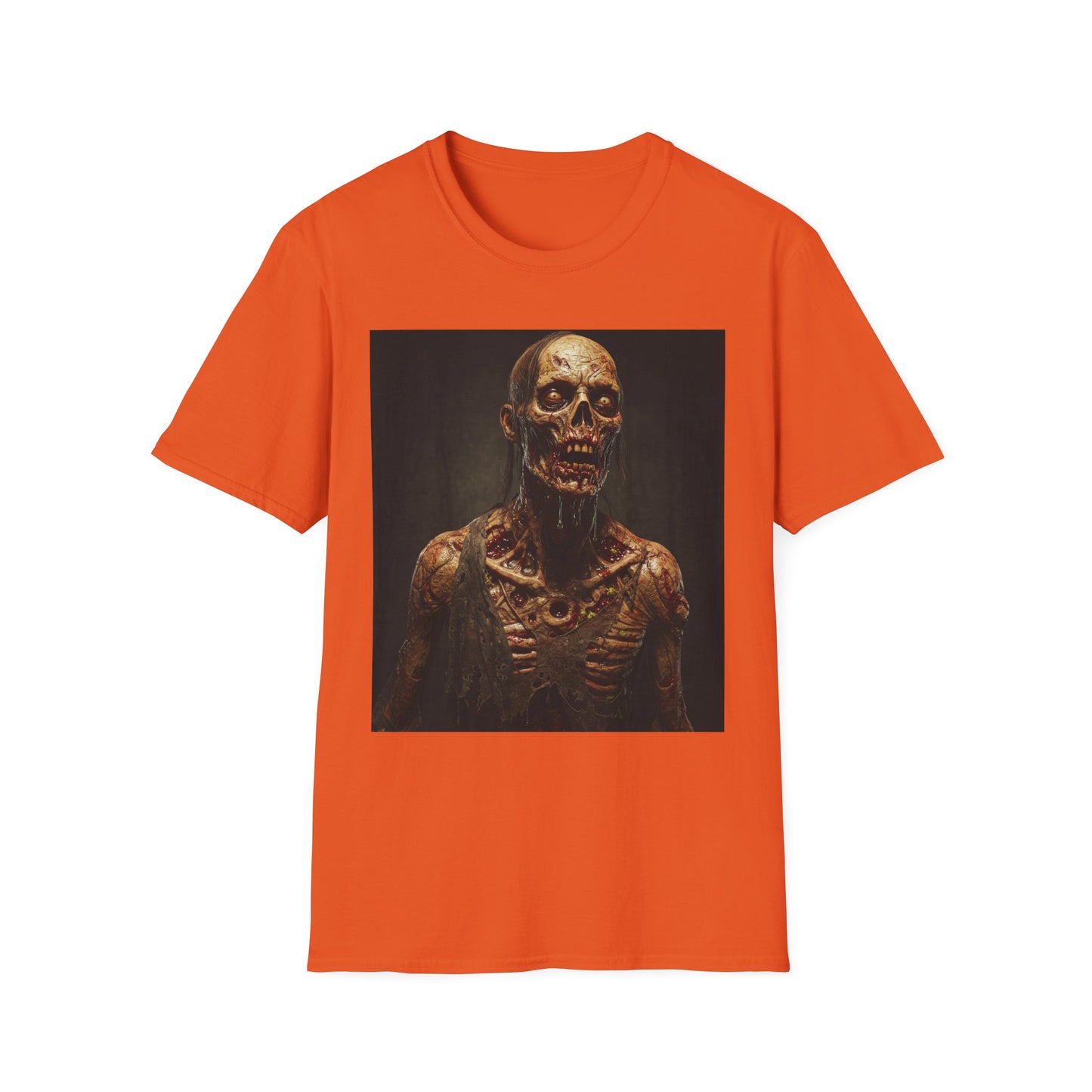 Apocalyptic Portrait Tee, bold, decaying zombie graphic