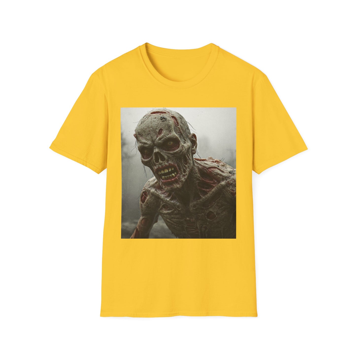 Apocalyptic Portrait Tee, bold, decaying zombie graphic