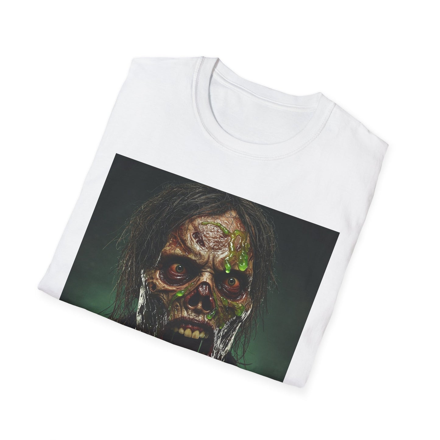 Apocalyptic Portrait Tee, bold, decaying zombie graphic