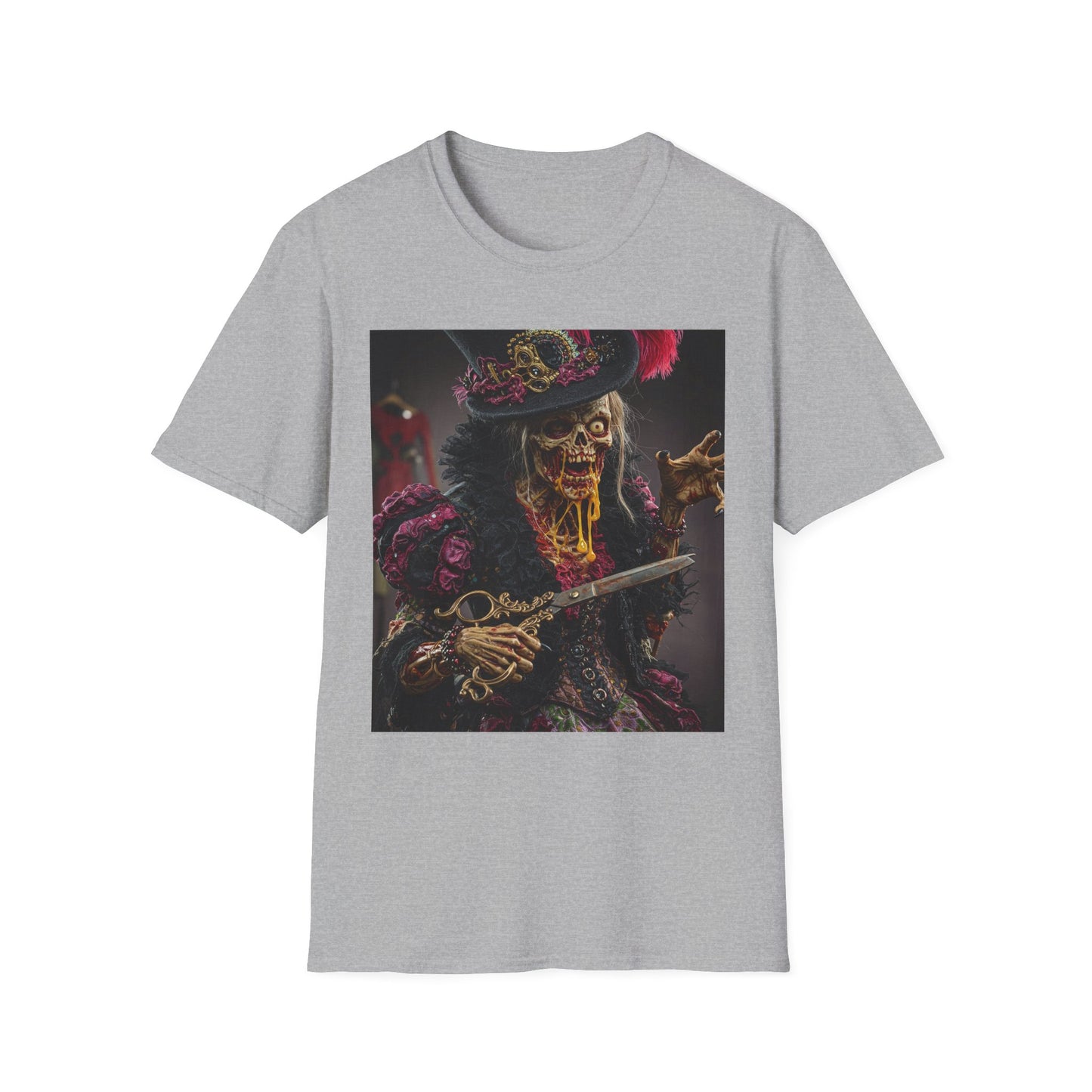 Apocalyptic Portrait Tee, bold, decaying zombie graphic