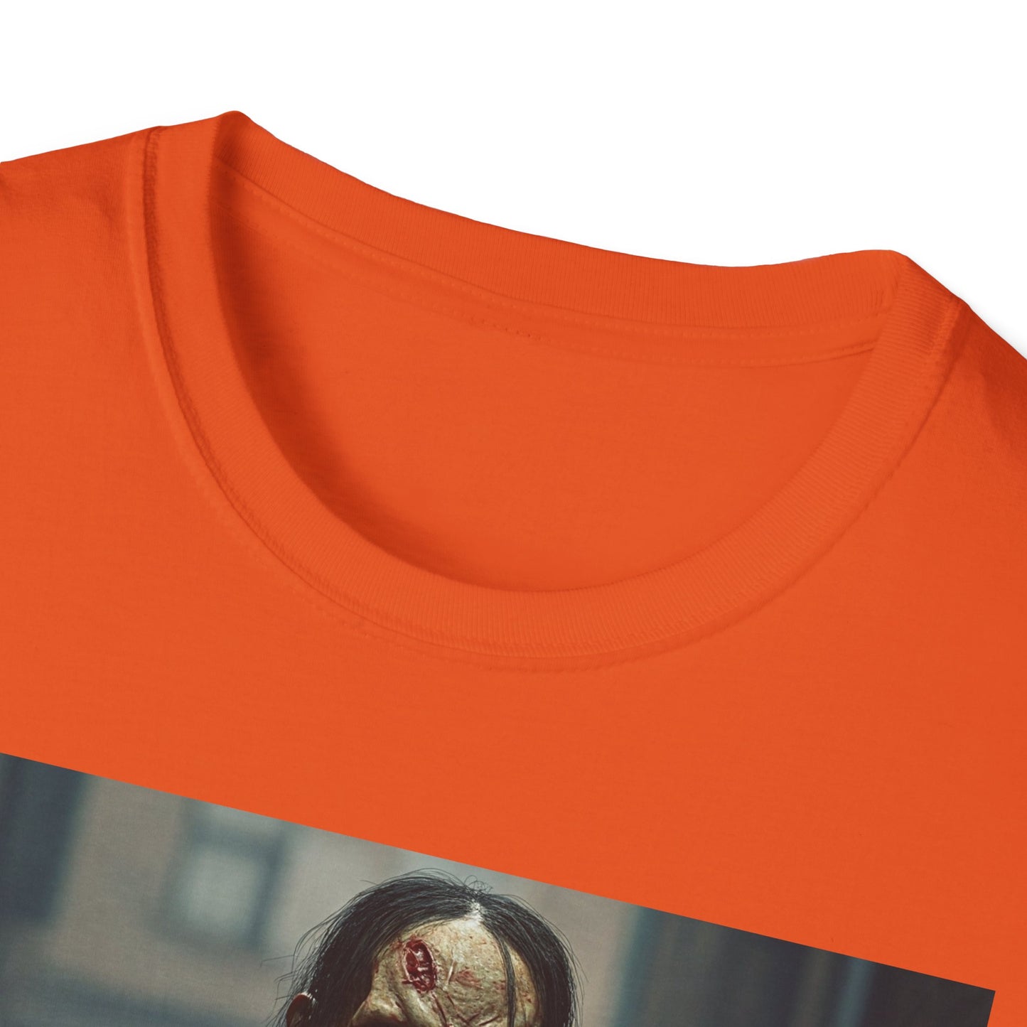 Apocalyptic Portrait Tee, bold, decaying zombie graphic