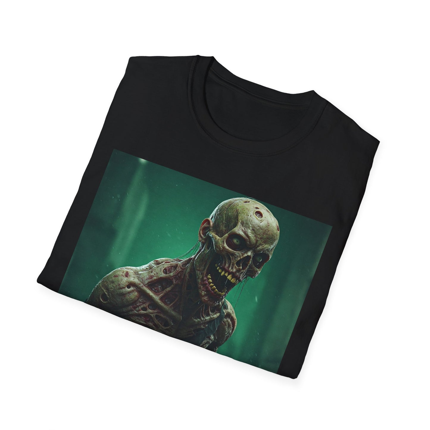 Apocalyptic Portrait Tee, bold, decaying zombie graphic